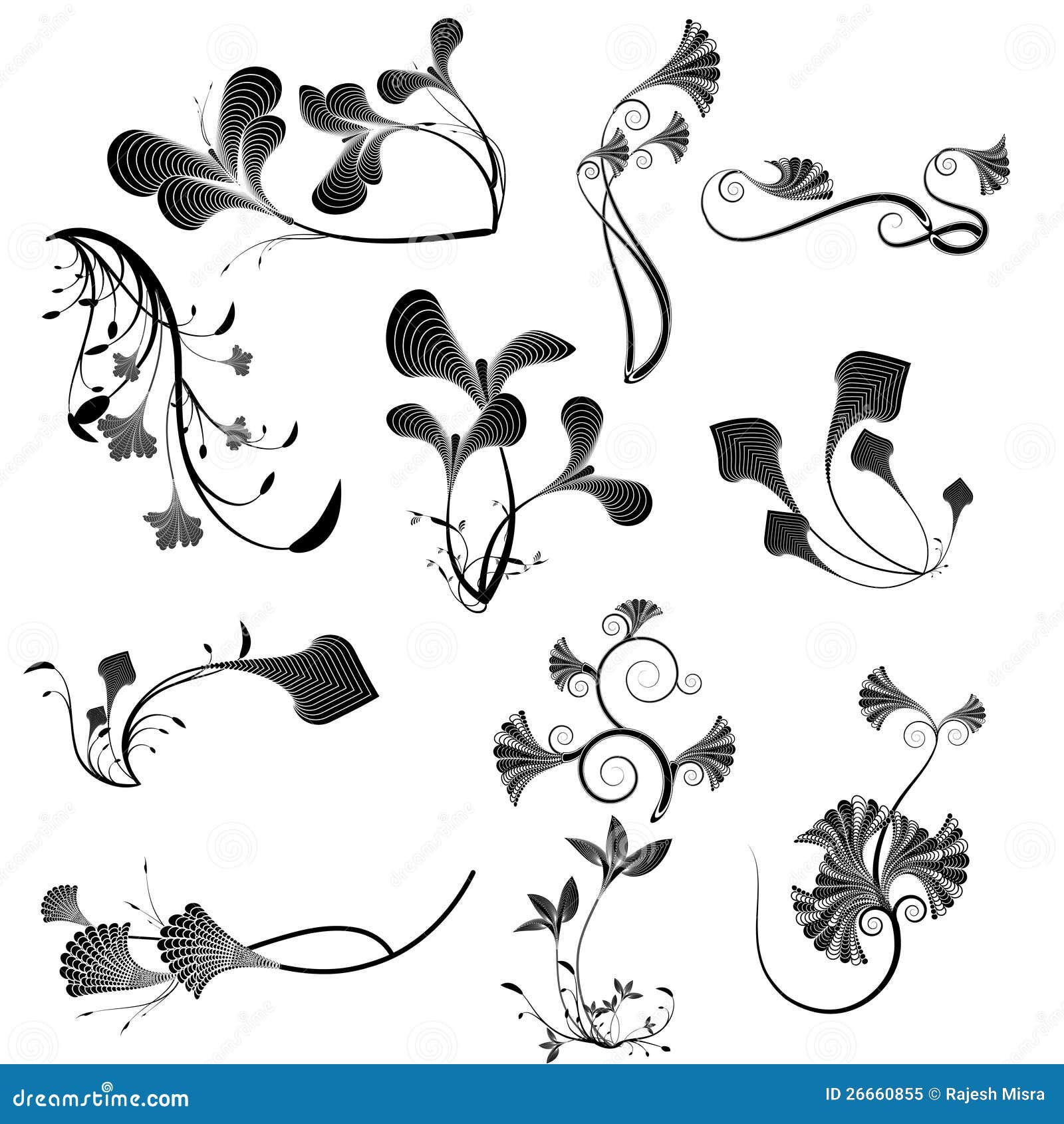Trumpeted flourish stock illustration. Illustration of decoration