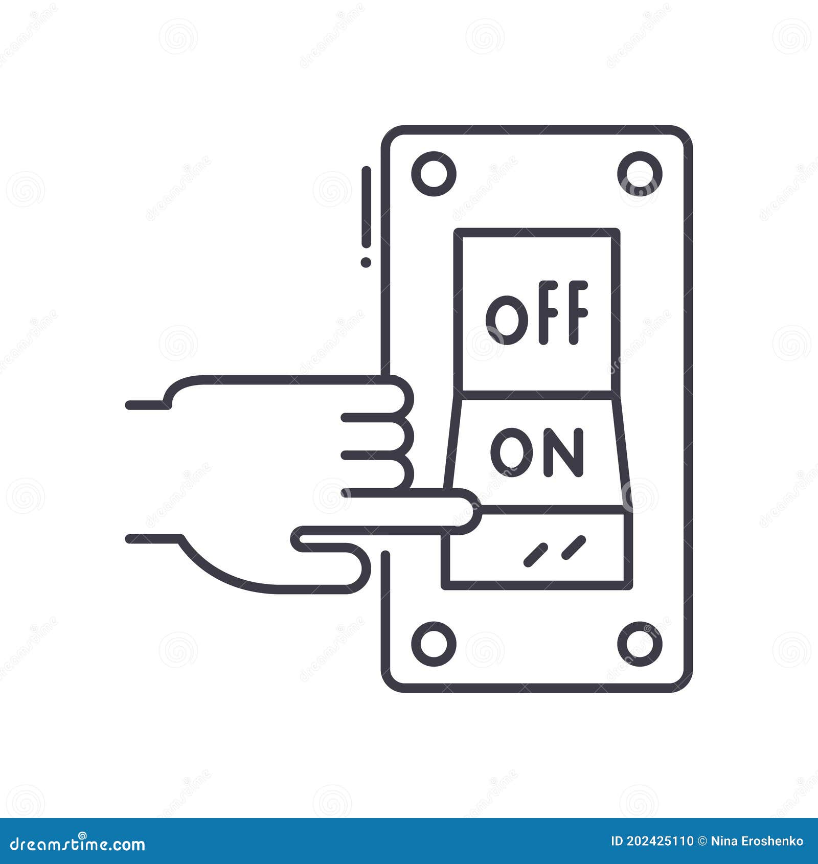 trun off icon, linear  , thin line , web  sign, outline concept  with editable