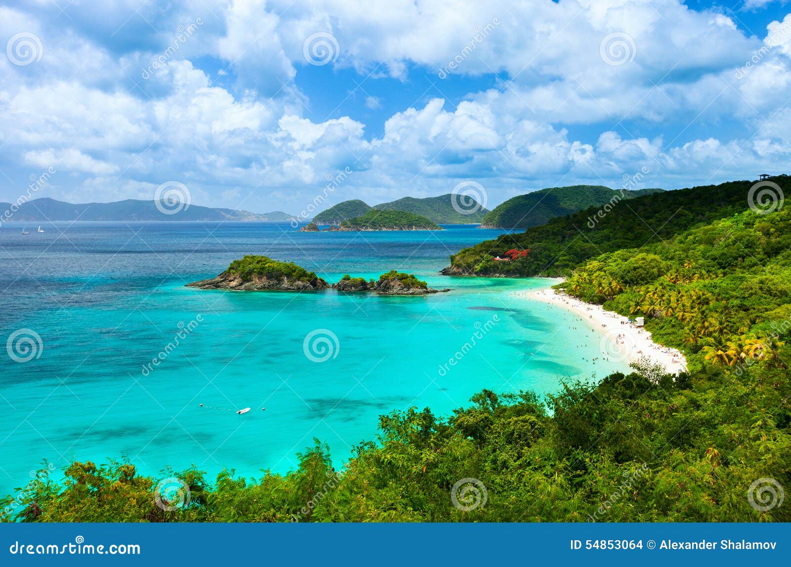 Trunk Bay on St John Island, US Virgin Islands Stock Photo - Image of ...