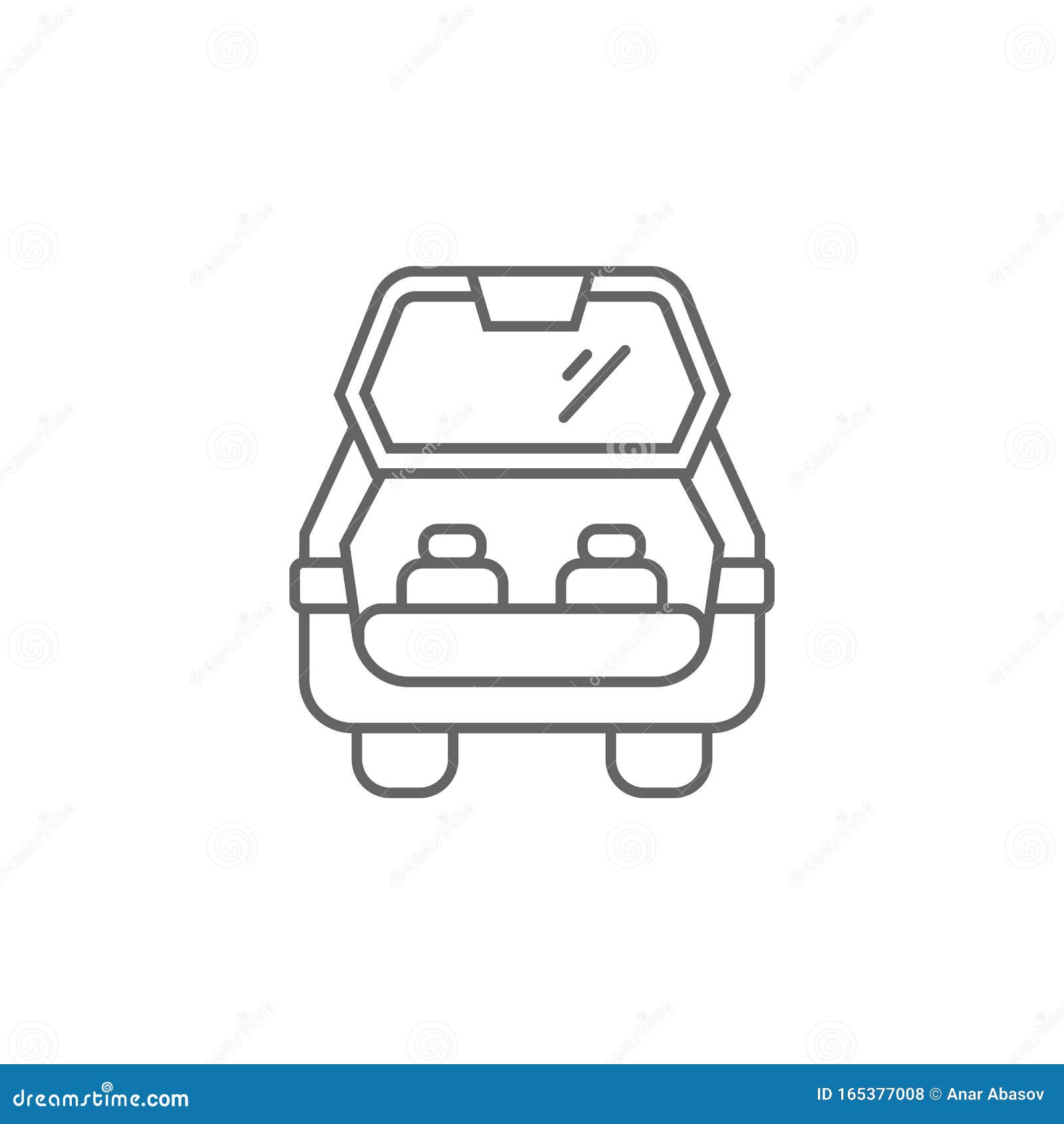 Trunk, Car Icon. Element of Auto Service Icon. Thin Line Icon for