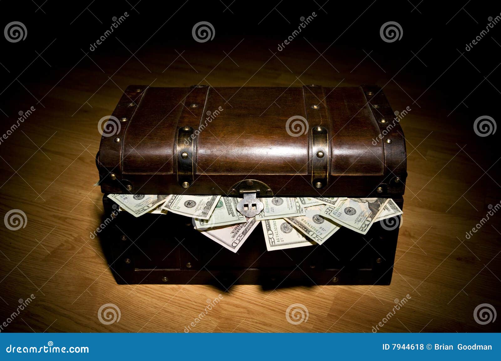 Trunk full of money stock photo. Image of banking, chest 7944618