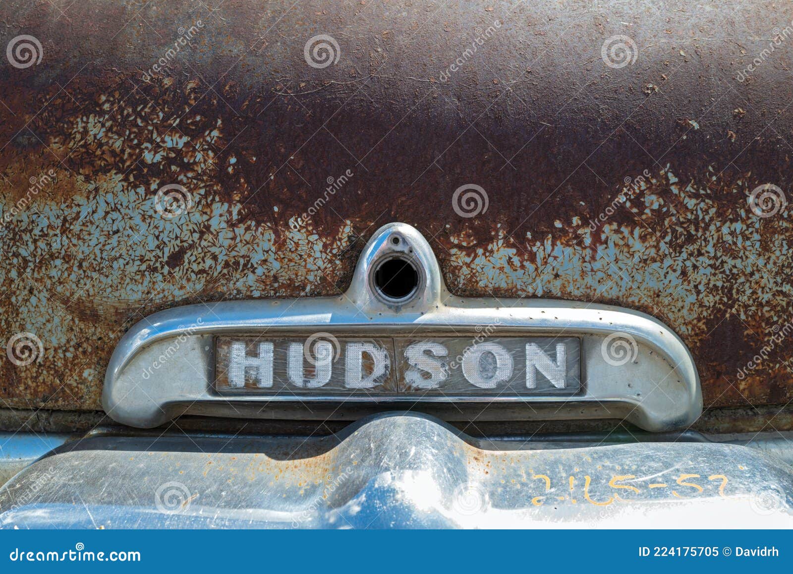 The Trunk Latch of a 1952 Hudson Commodore 8 Car Parked in Pomeroy, Washington, USA May 4