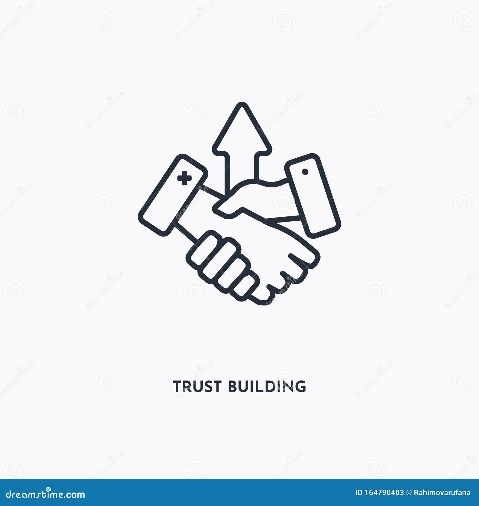 Trust Building Outline Icon. Simple Linear Element Illustration