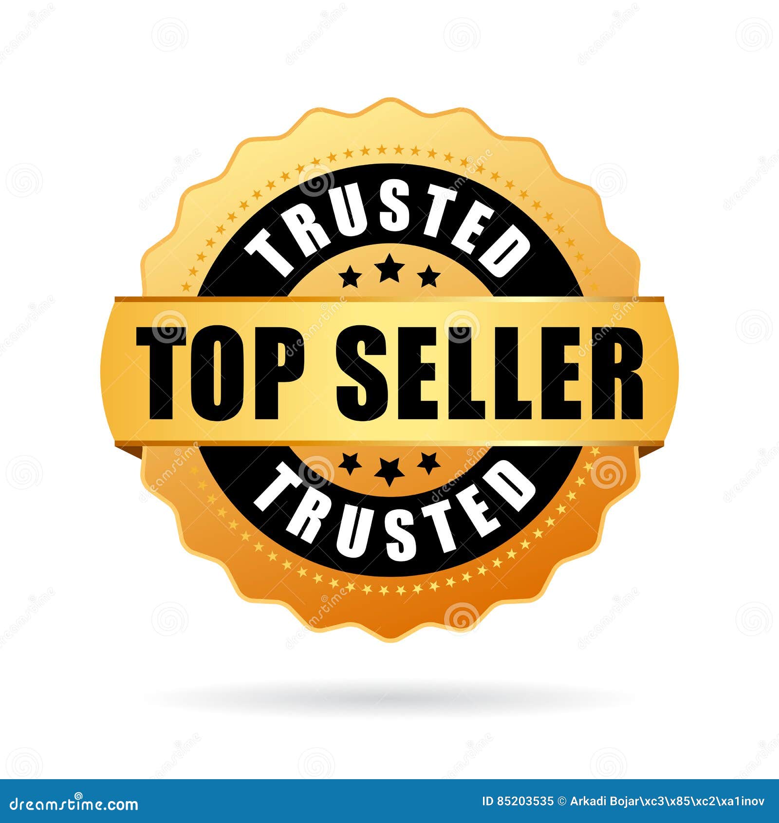 trusted top seller gold  icon