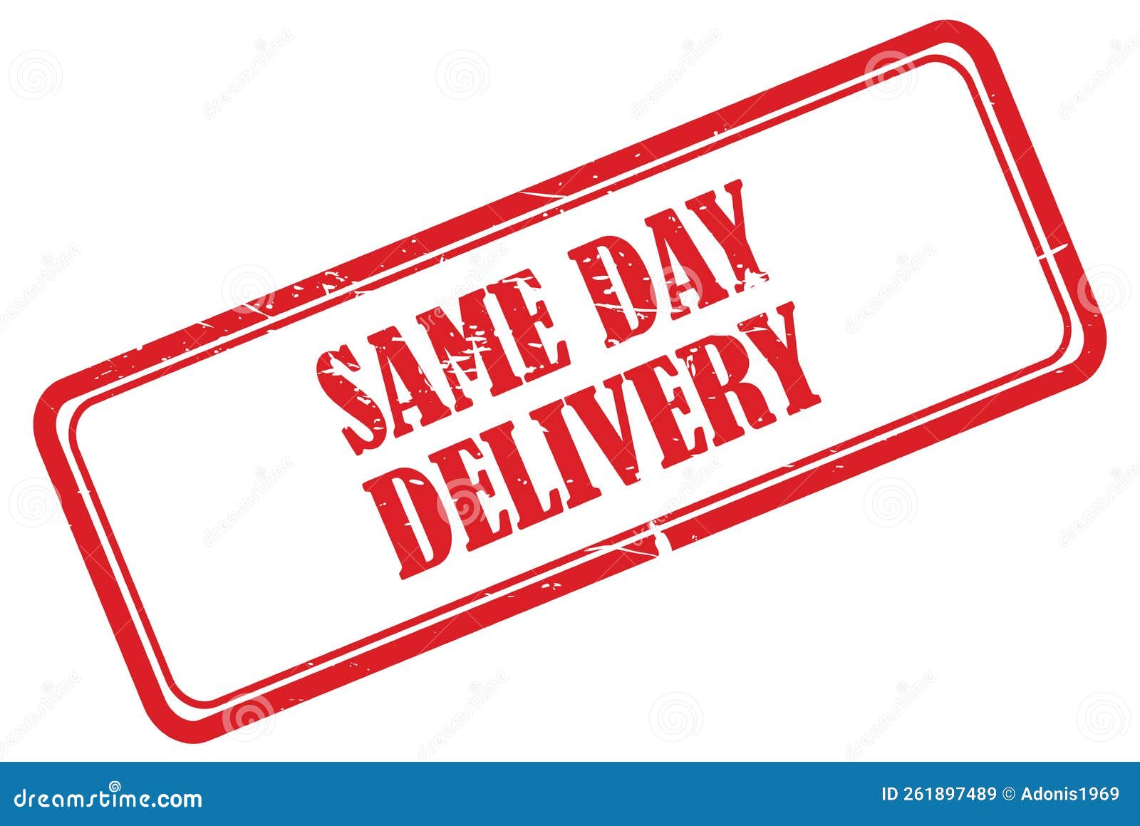 Same Day Delivery Stamp on White Stock Illustration Illustration of