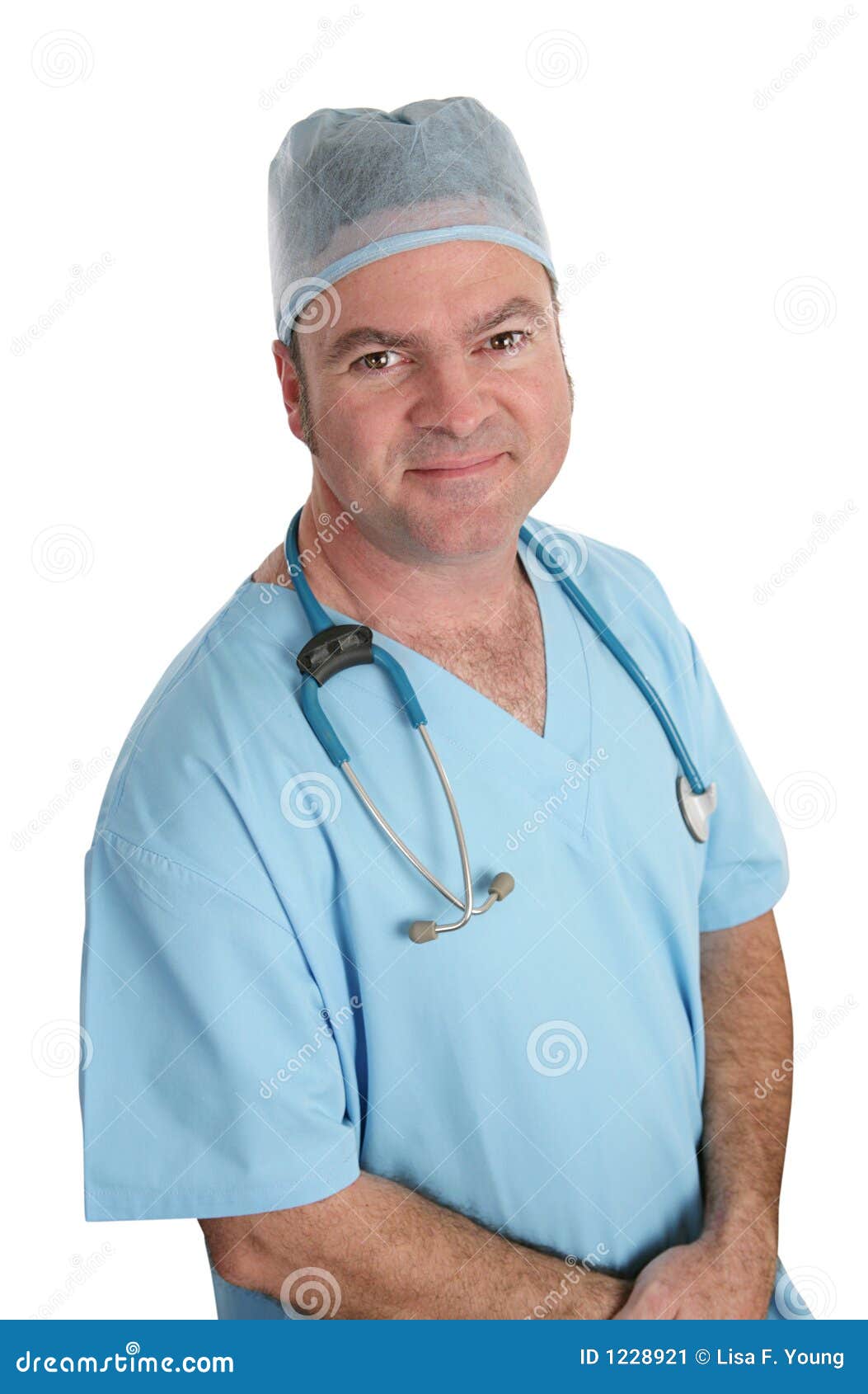 trustworthy doctor in scrubs