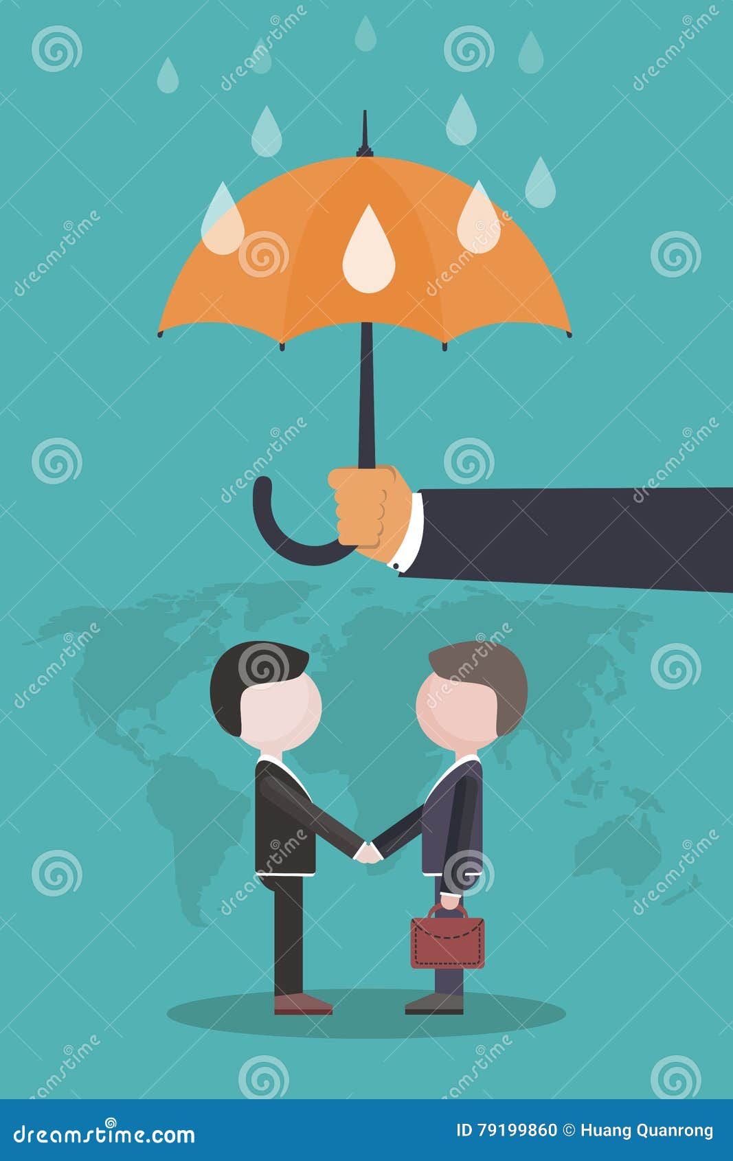Trustworthy Partners, Trust and Cooperation Guaranteed Creative Concept