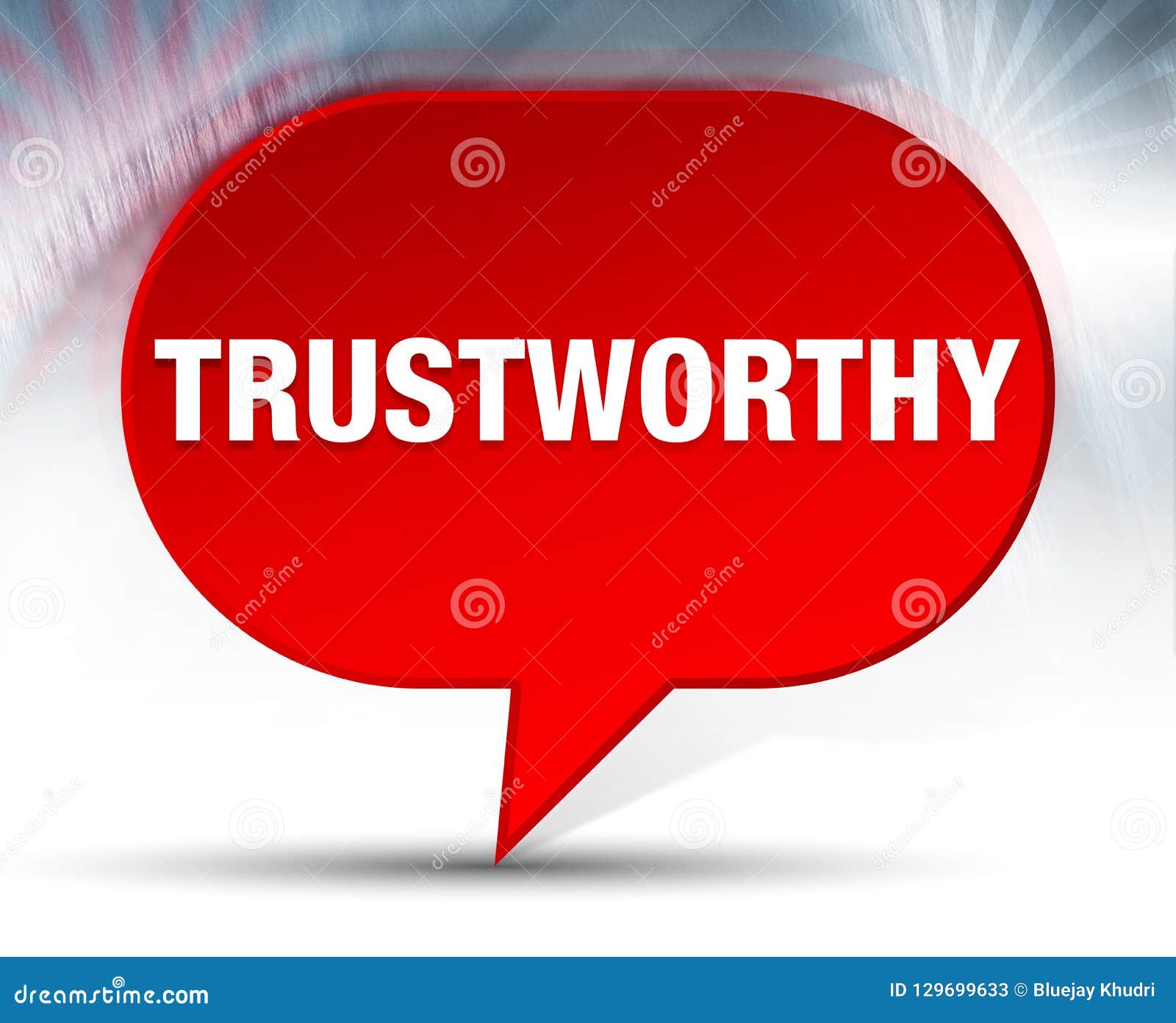 Trustworthy Red Bubble Background Stock Illustration Illustration of