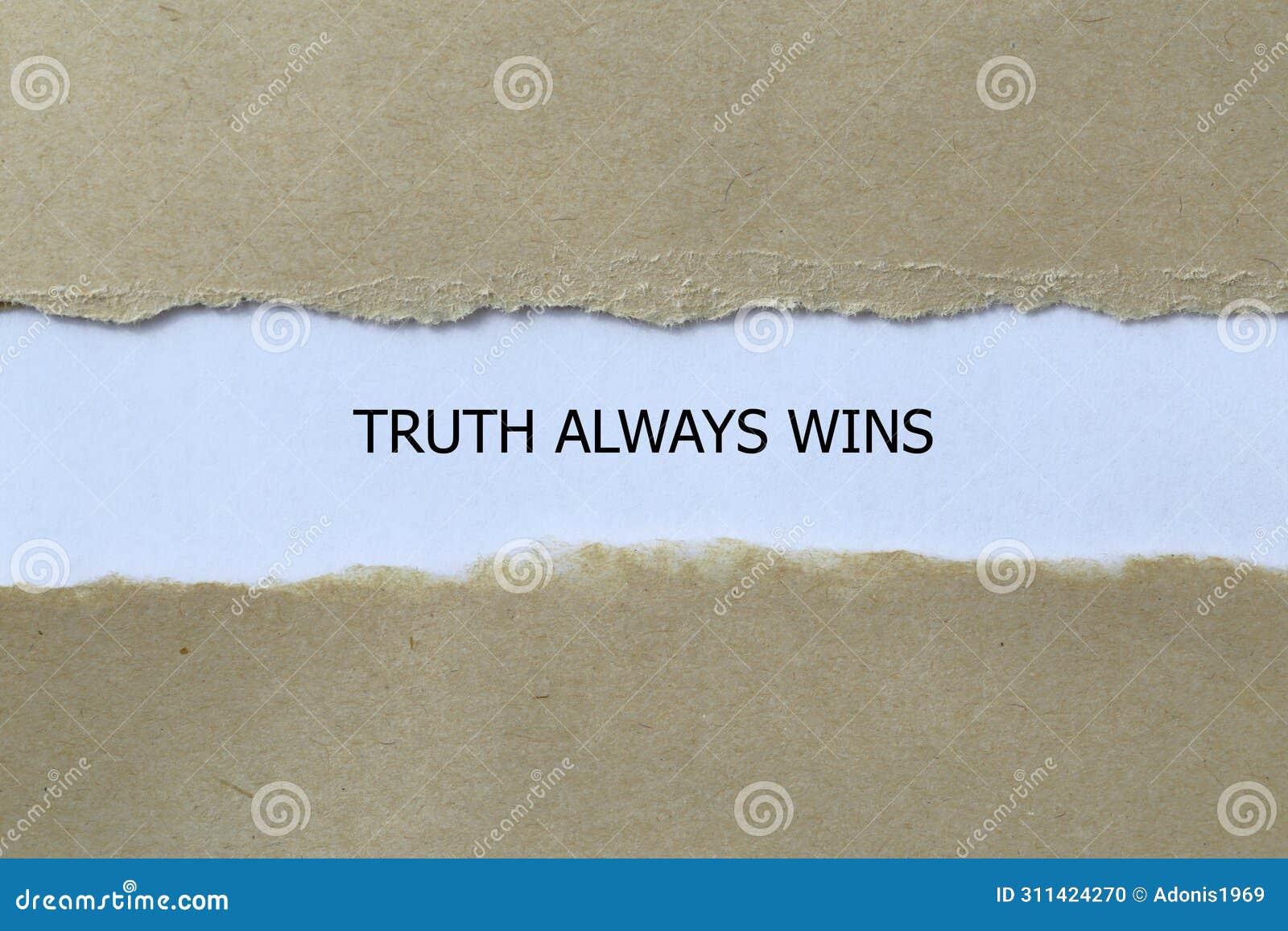truth always wins on white paper