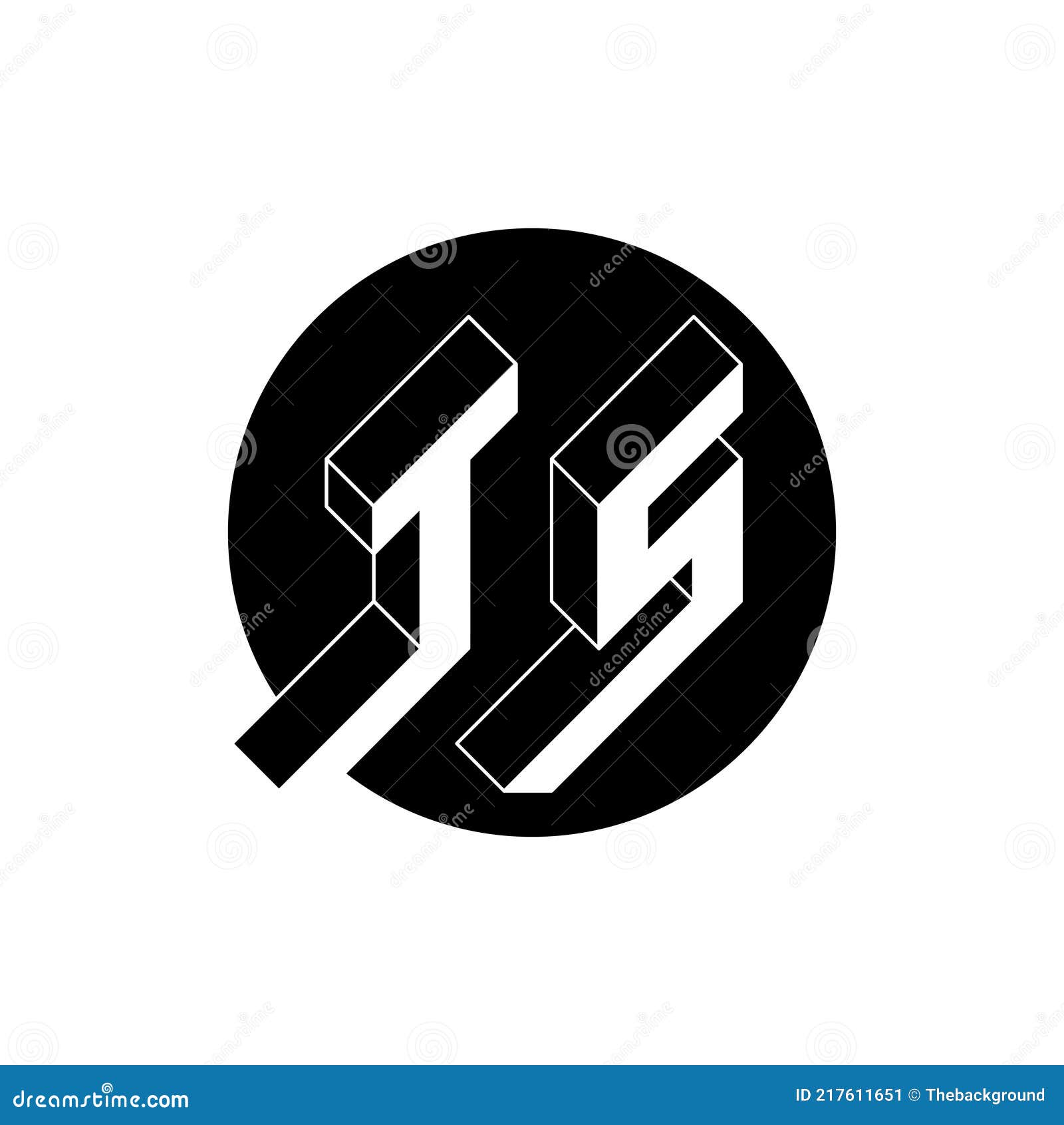 TS - 2-letter Code or Logo. T and S - Monogram or Logotype. Isometric ...