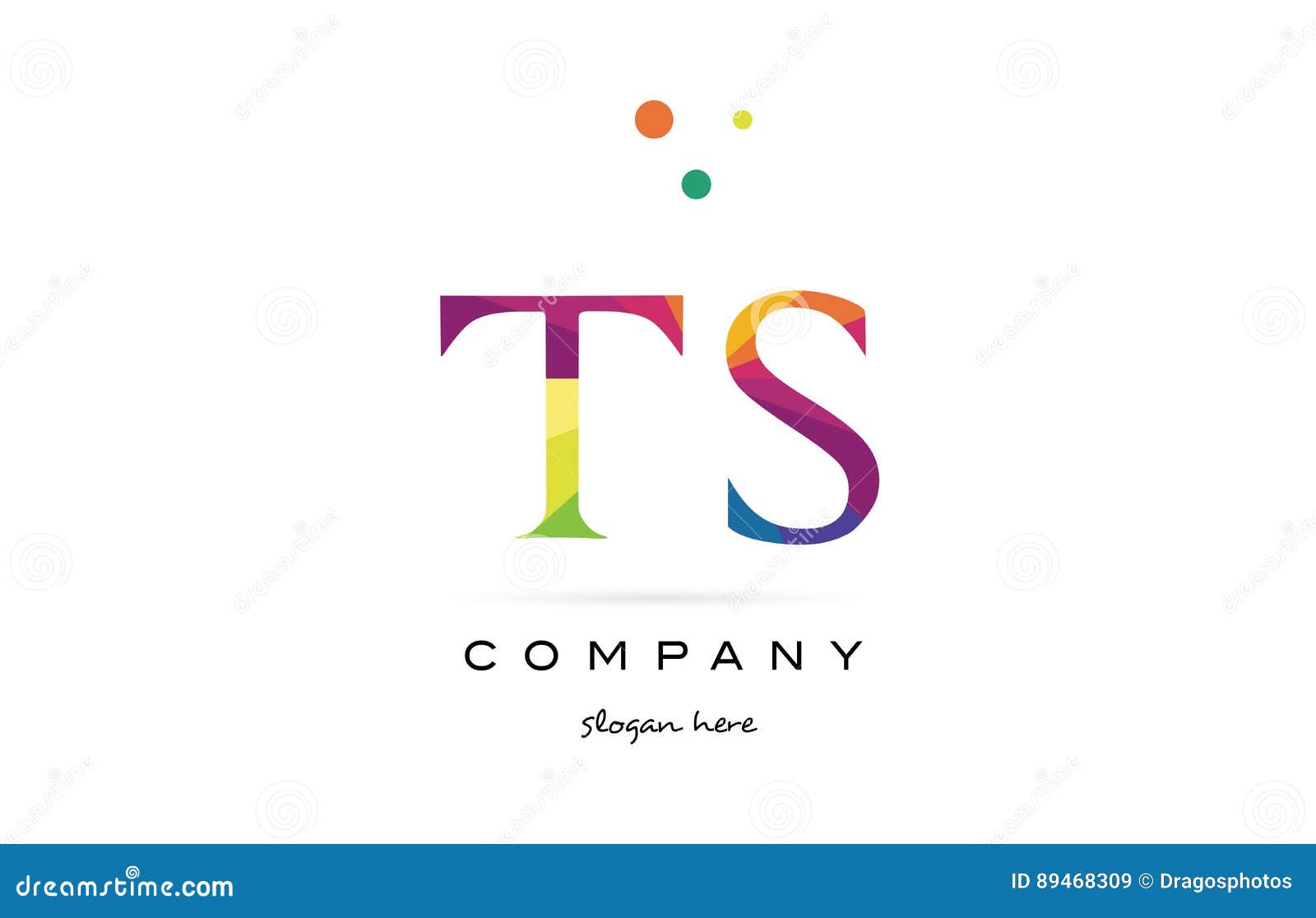 Ts T S Creative Rainbow Colors Alphabet Letter Logo Icon Stock Vector ...