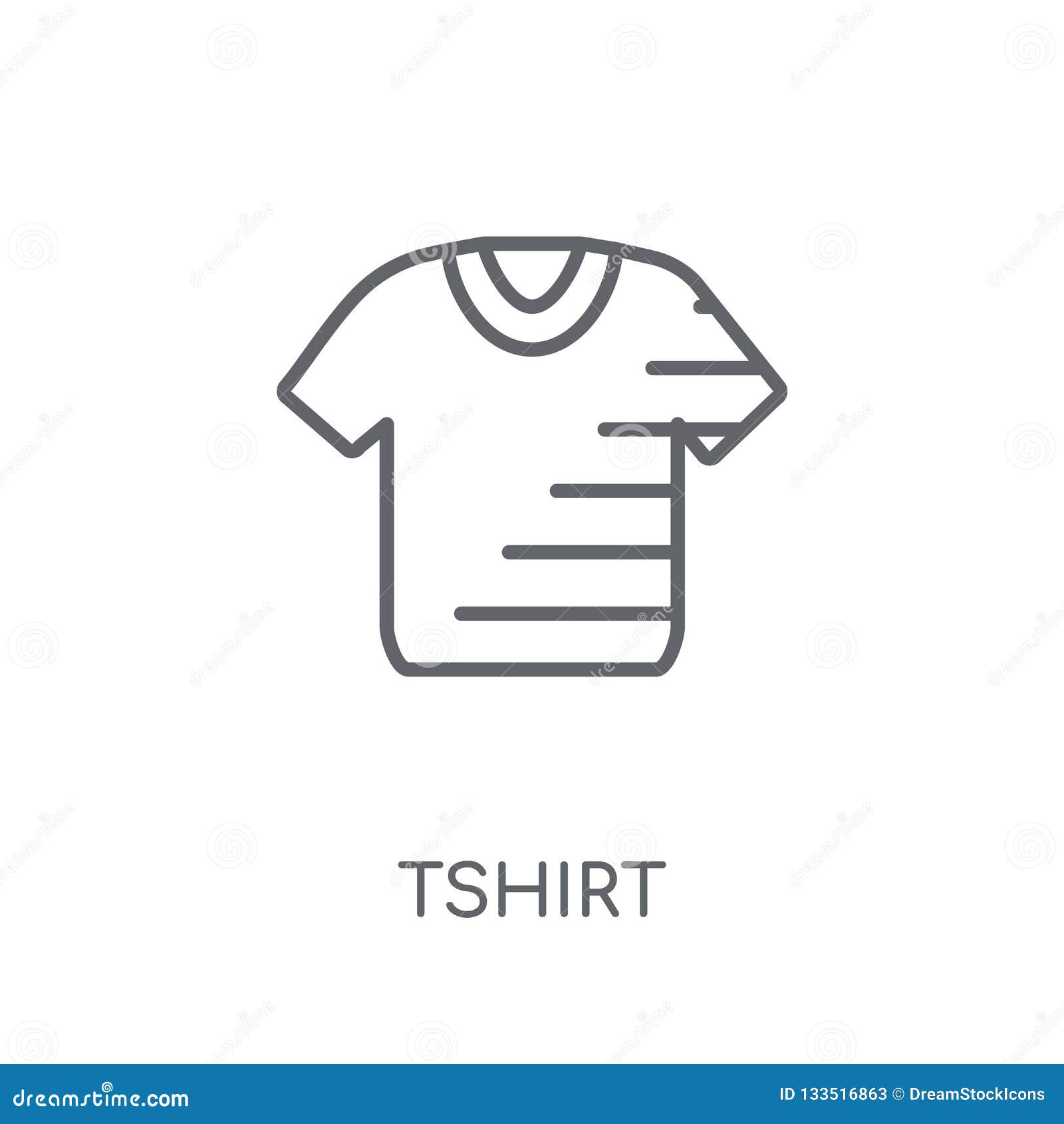 Tshirt Linear Icon. Modern Outline Tshirt Logo Concept on White Stock ...