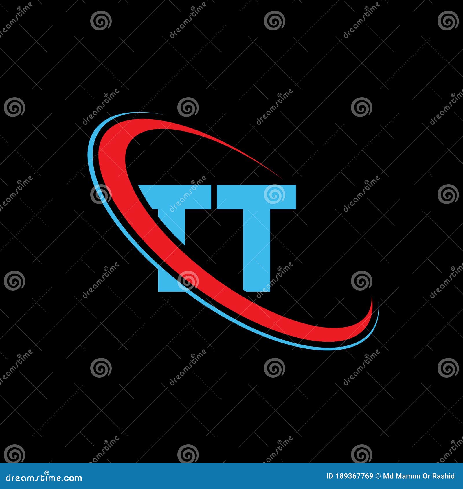 TT T T Letter Logo Design. Initial Letter TT Linked Circle Uppercase ...