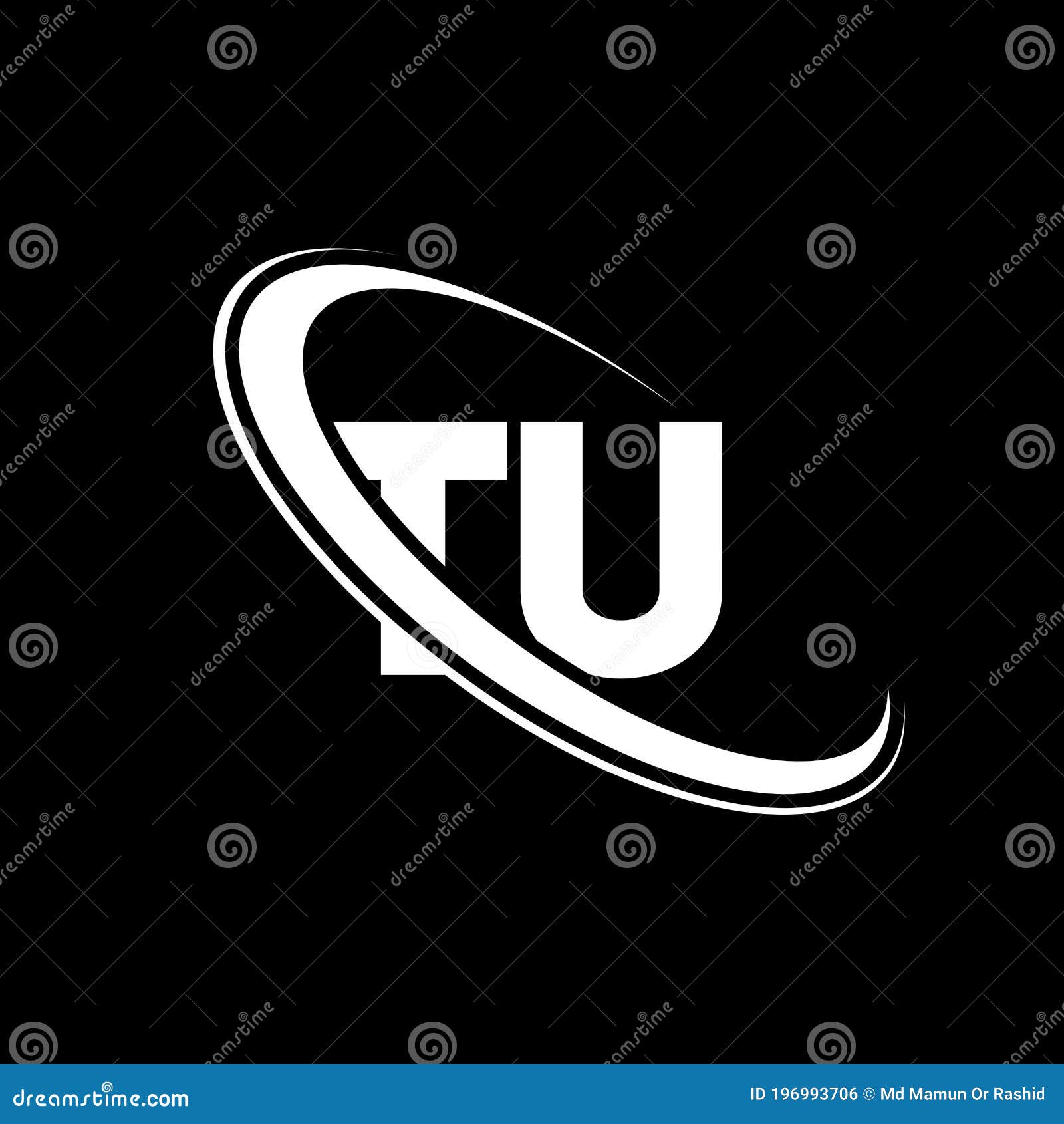 TU Logo. T U Design. White TU Letter. TU/T U Letter Logo Design Stock ...
