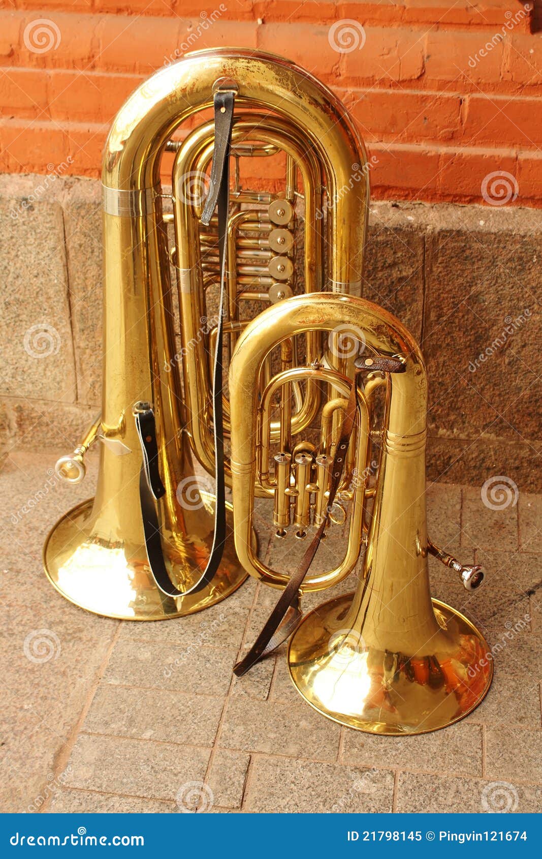 Tuba duet stock image. Image of bell, detail, entertainment 21798145