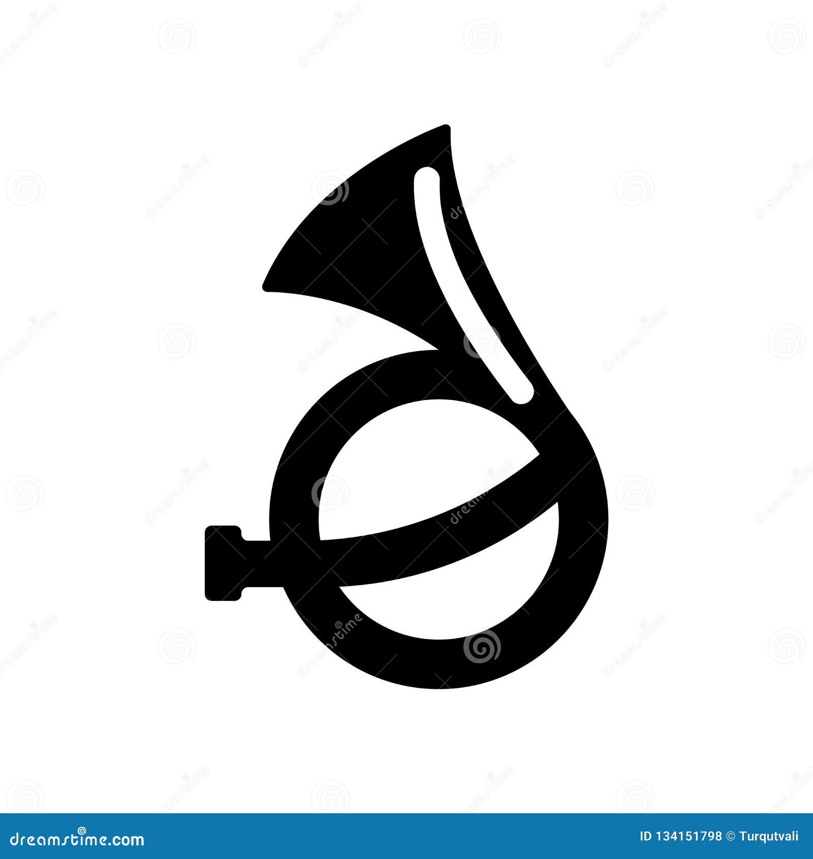 Download Vector Silhouette Of Tuba With Musical Symbols Royalty ...