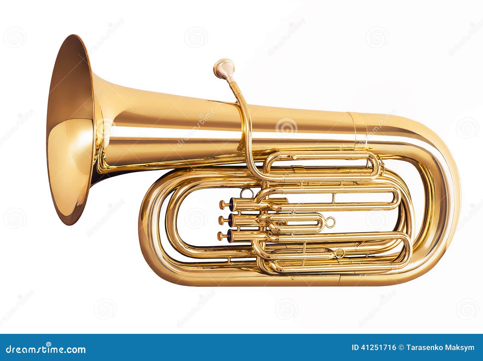 Tuba Isolated on White Background Stock Photo Image of music, play