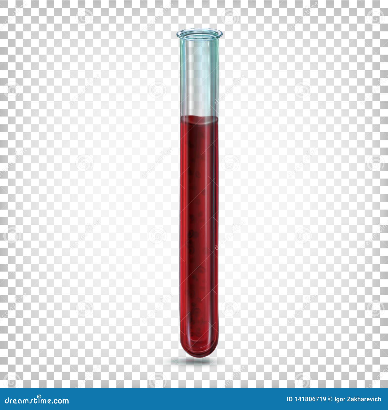 tube à essai éprouvettes chimie rouge Stock Illustration