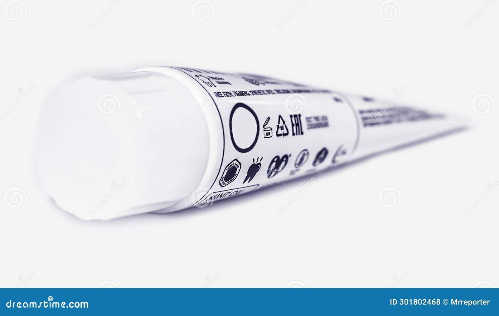 tube of especial toothpaste,  on white