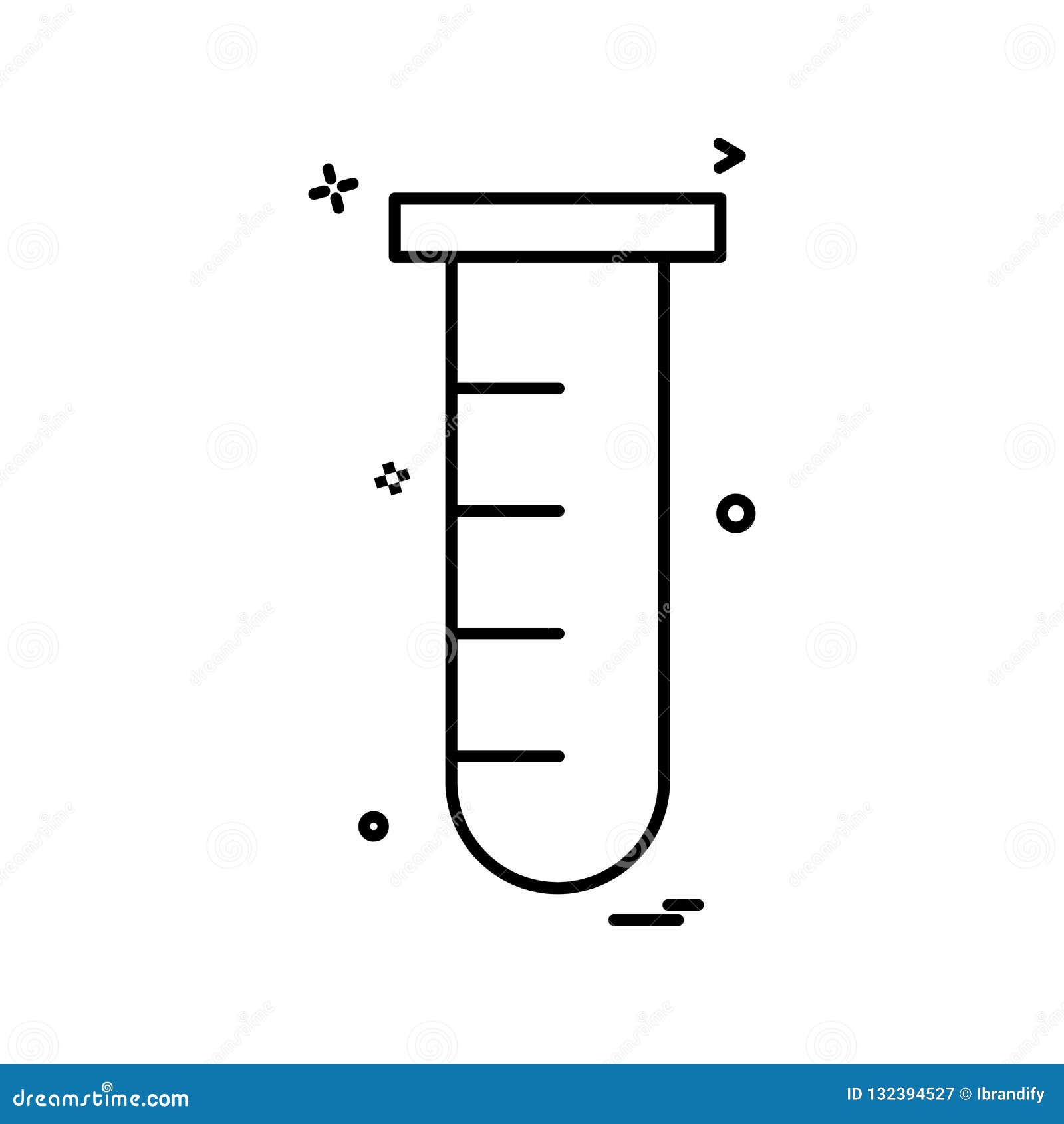 Tube Lab Icon Vector Design Stock Vector Illustration of experiment