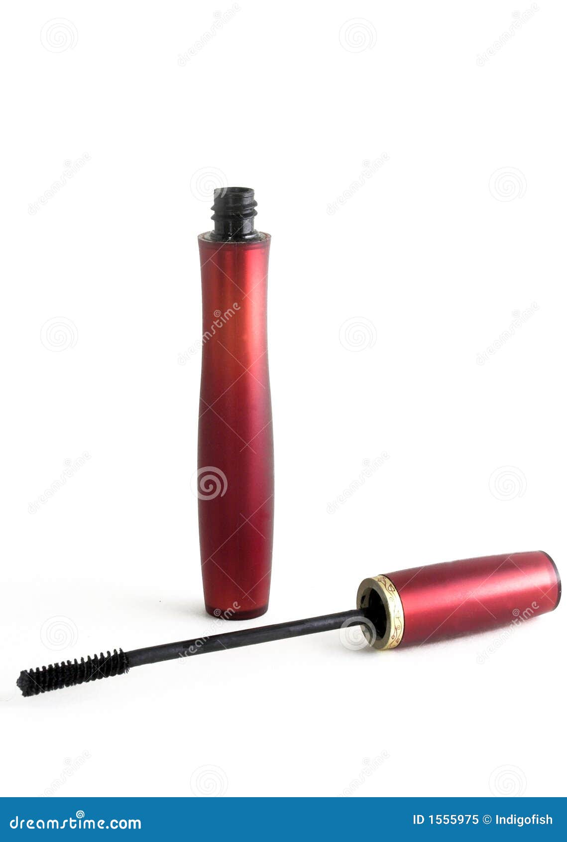 Tube and mascara wand stock image. Image of cosmetic, makeover 1555975