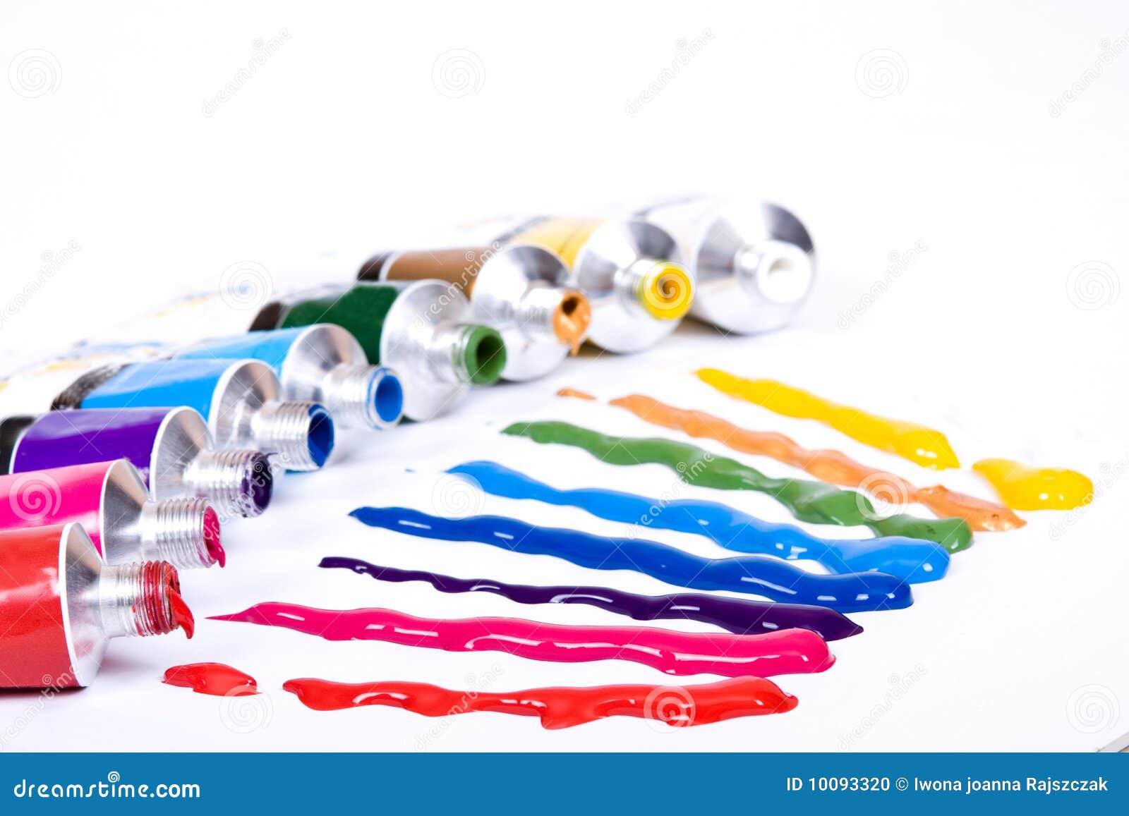 Acrylic Paint Tubes Containing The Three Primary Colors, Isolated On White  Stock Photo, Picture and Royalty Free Image. Image 18177911.