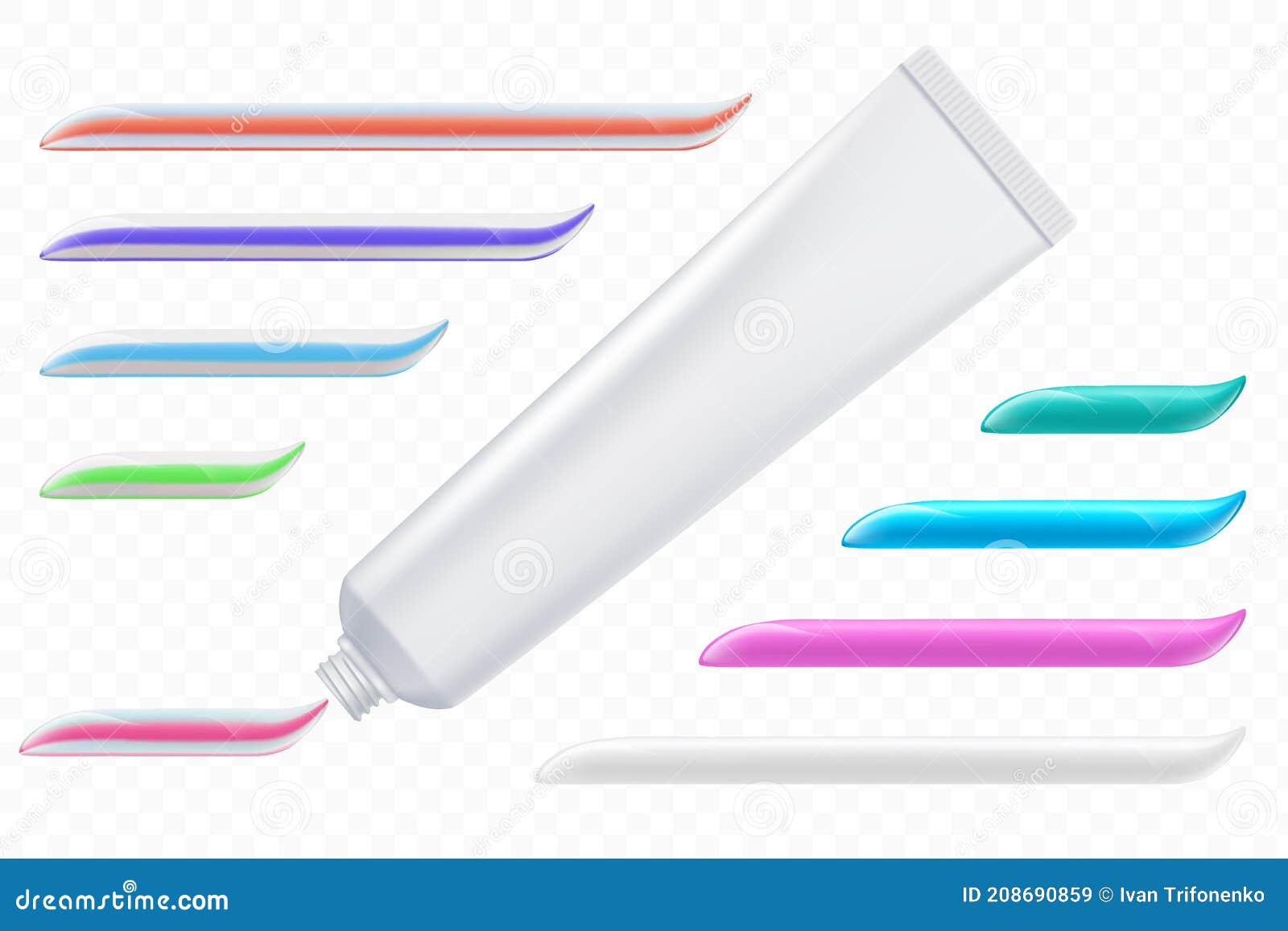 Toothpaste Template Mockup. Vector 67821122