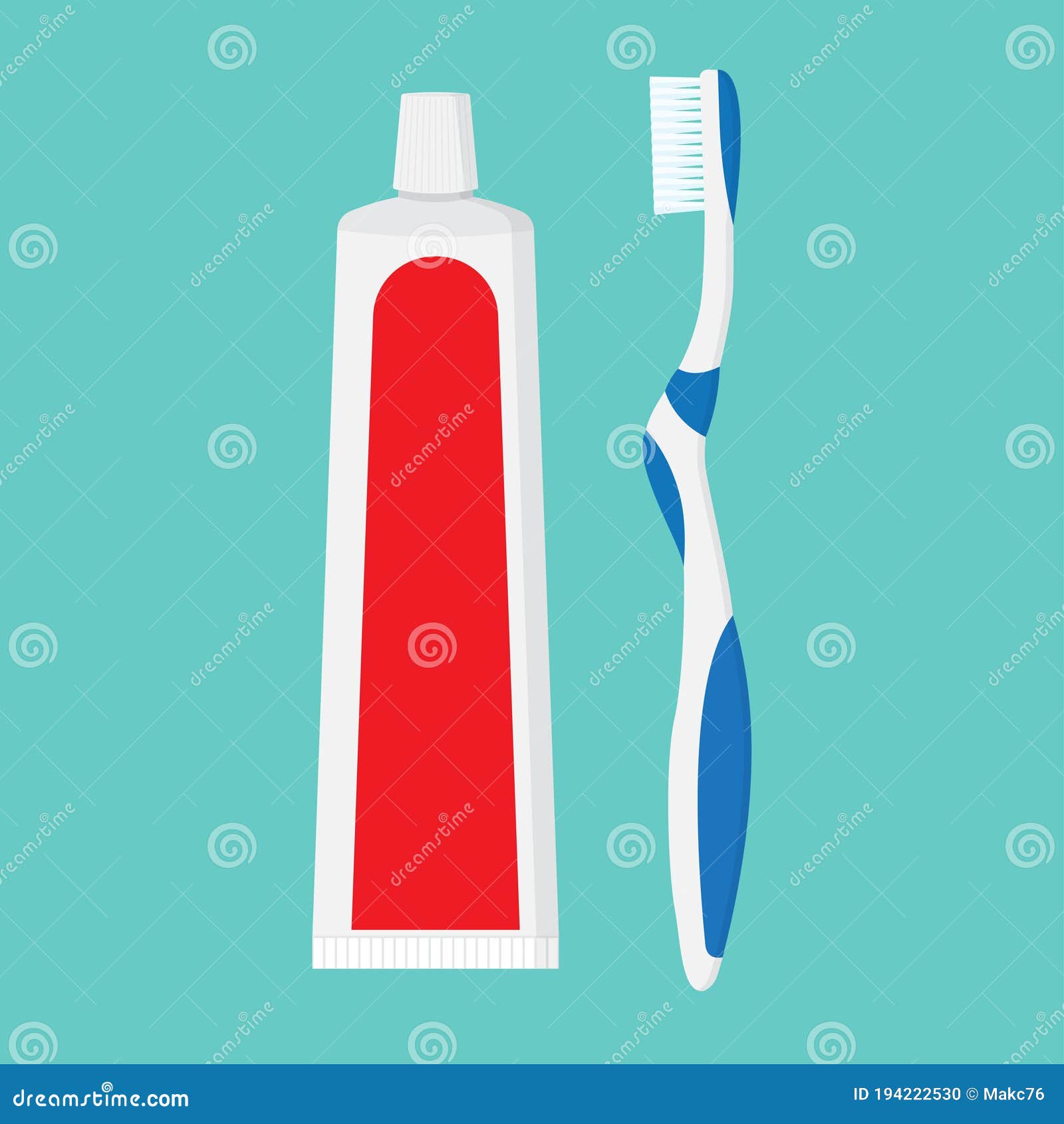 Tube Of Toothpaste And Toothbrush Brushing Teeth Stock Vector Illustration Of Medical