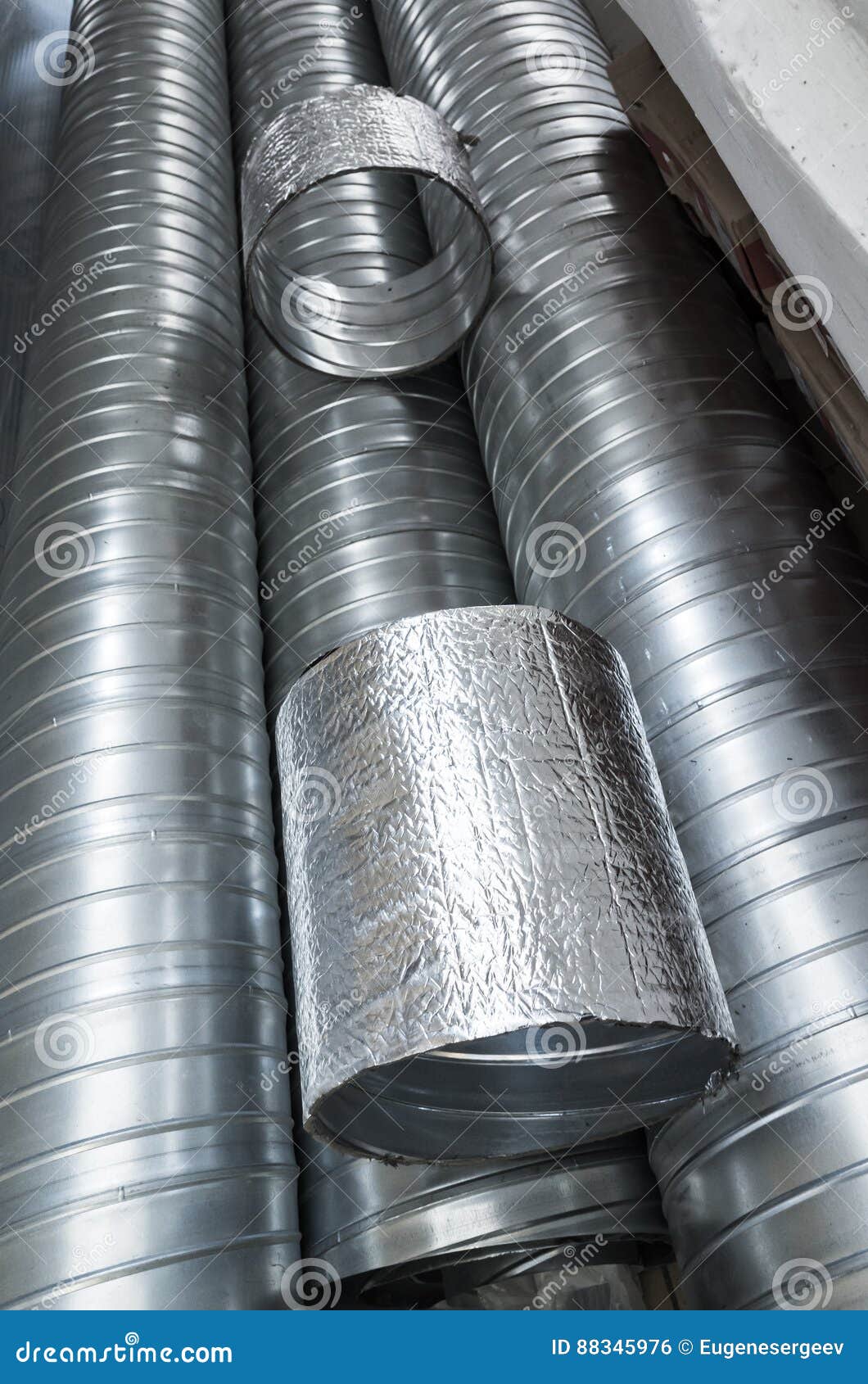 Tubes for Air Ventilation Systems Stock Photo Image of building