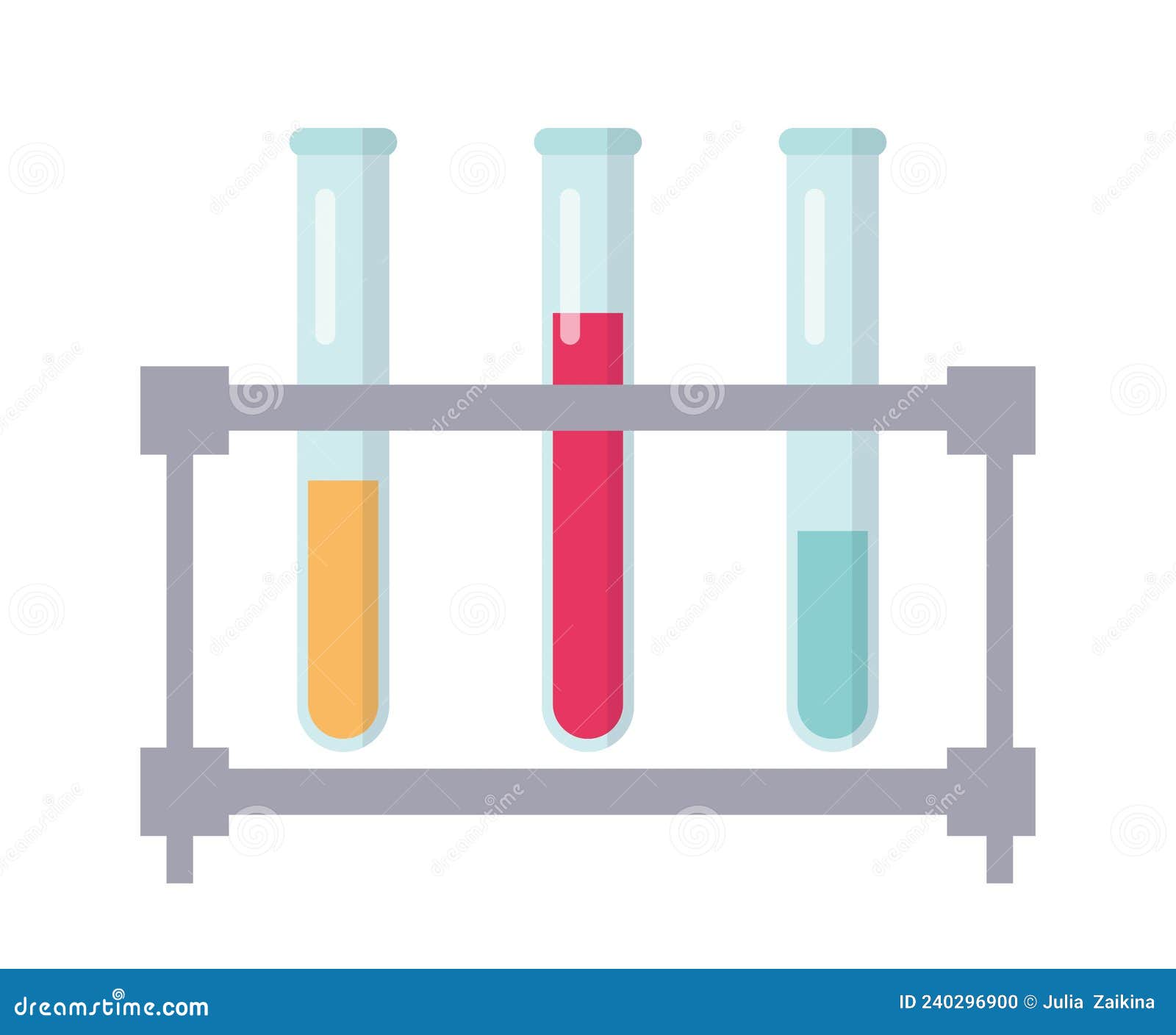 tube à essai éprouvettes chimie Stock Illustration