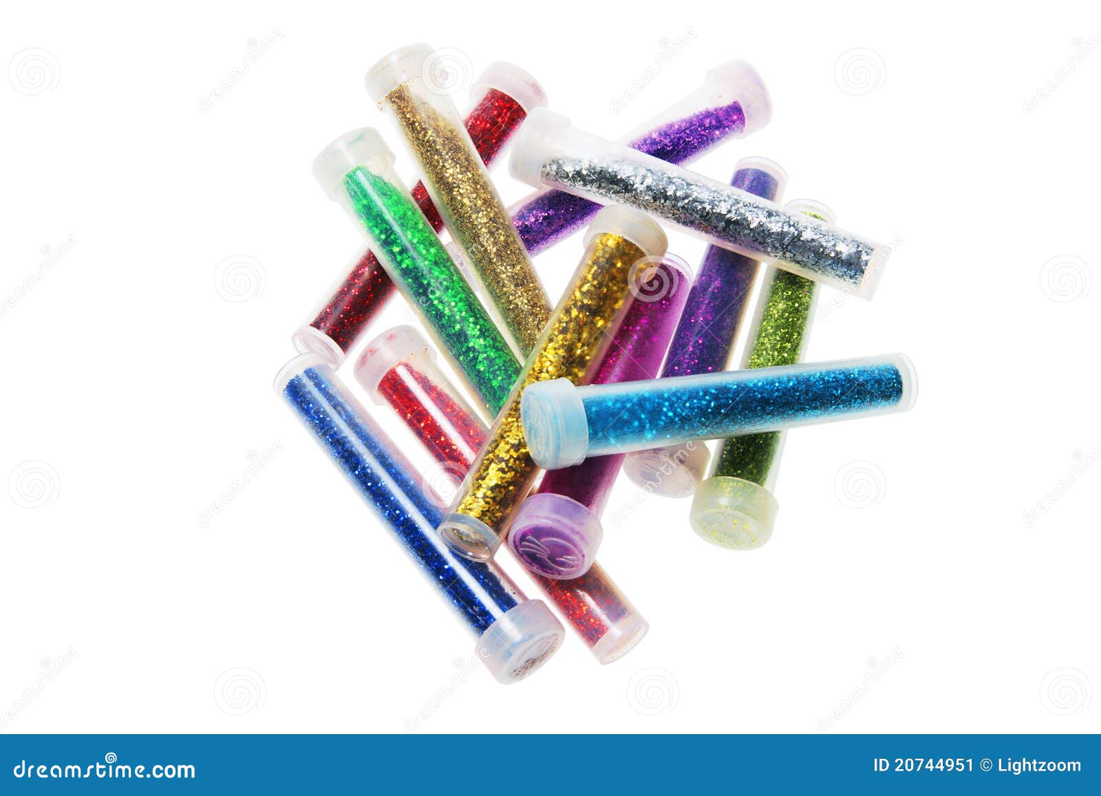 Tubes of Glitters stock image. Image of grains, shiny 20744951