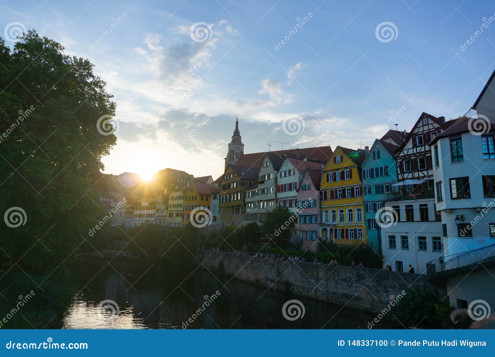 TUBINGEN/GERMANYJULY 31 2018 a Colorful Iconic House from Tubingen