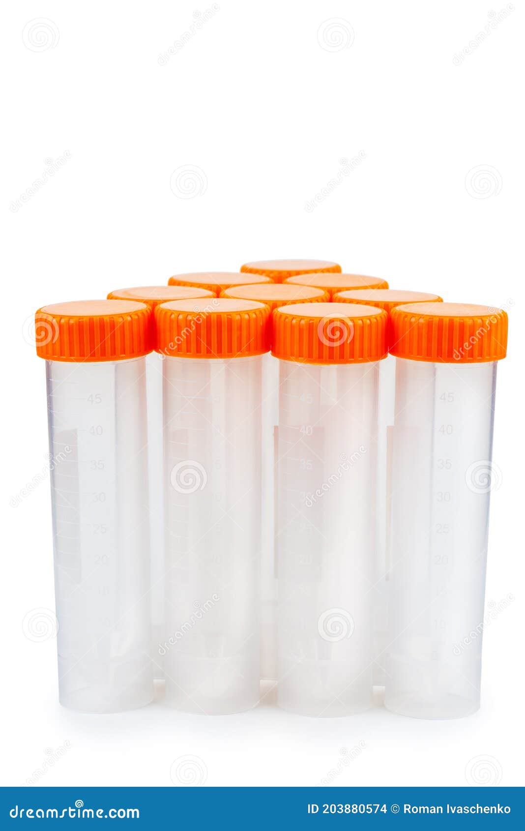 Tubos De Ensayo De Plástico Foto de archivo - Imagen de laboratorio,  ciencia: 203880574