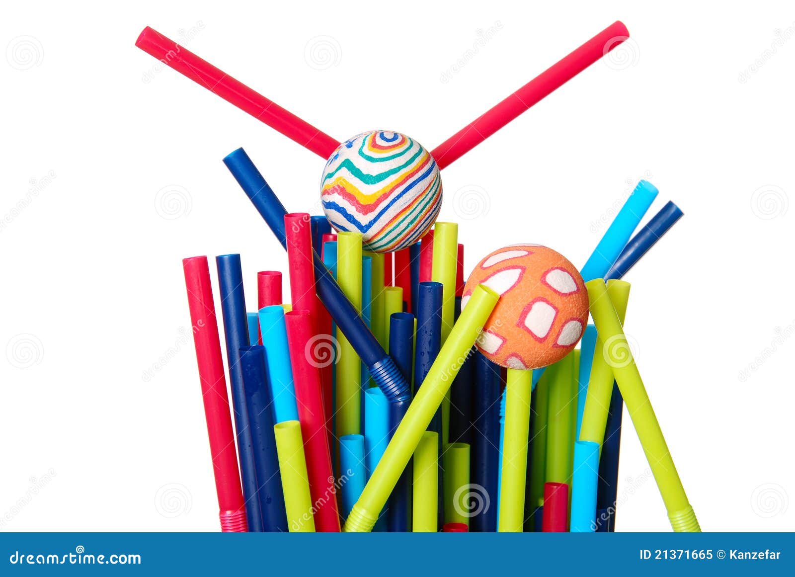 Tubules for a Cocktail with Rubber Spheres Stock Image Image of yellow, tubules 21371665