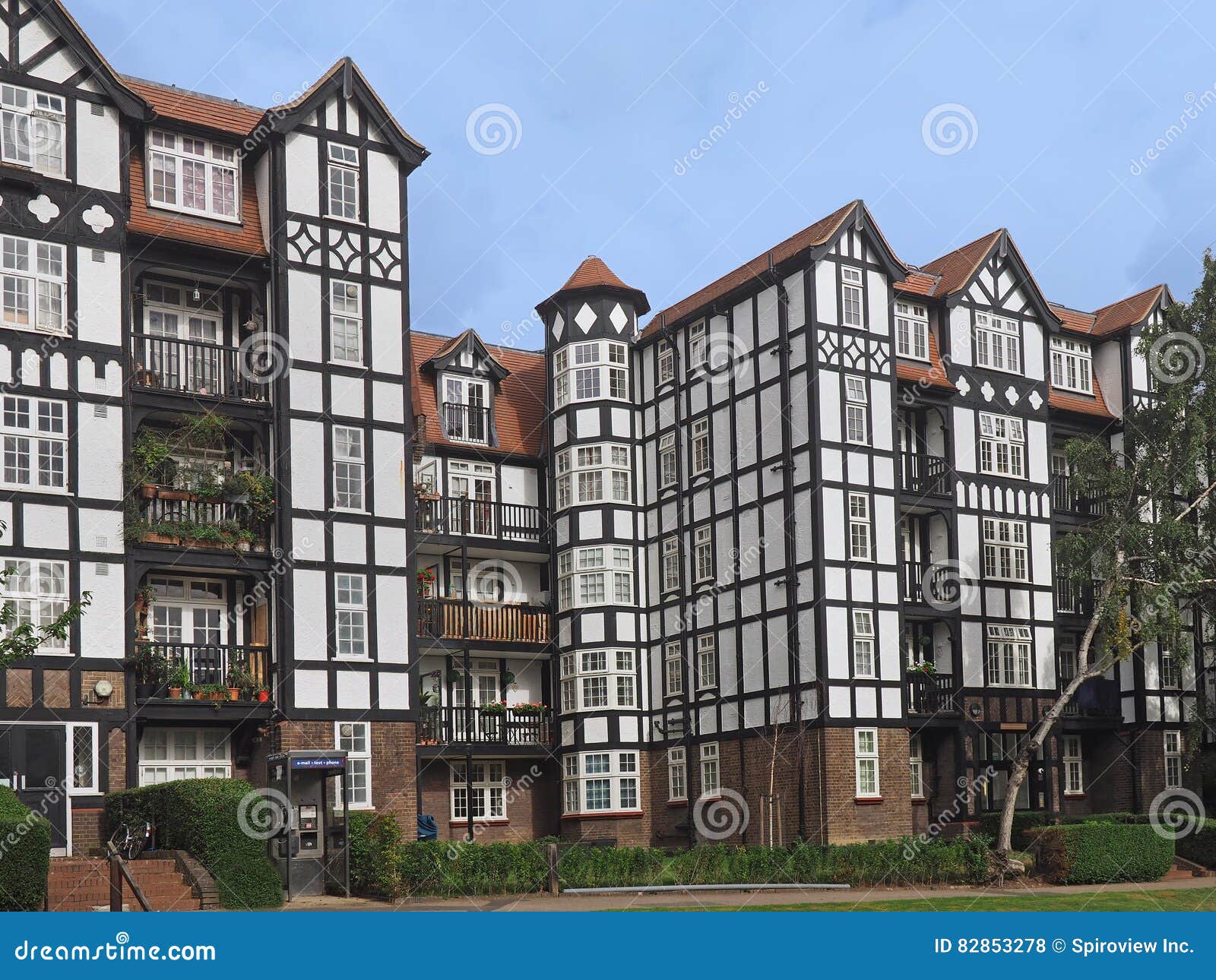 Tudor Style Apartment Building Stock Photo Image of london, timbered