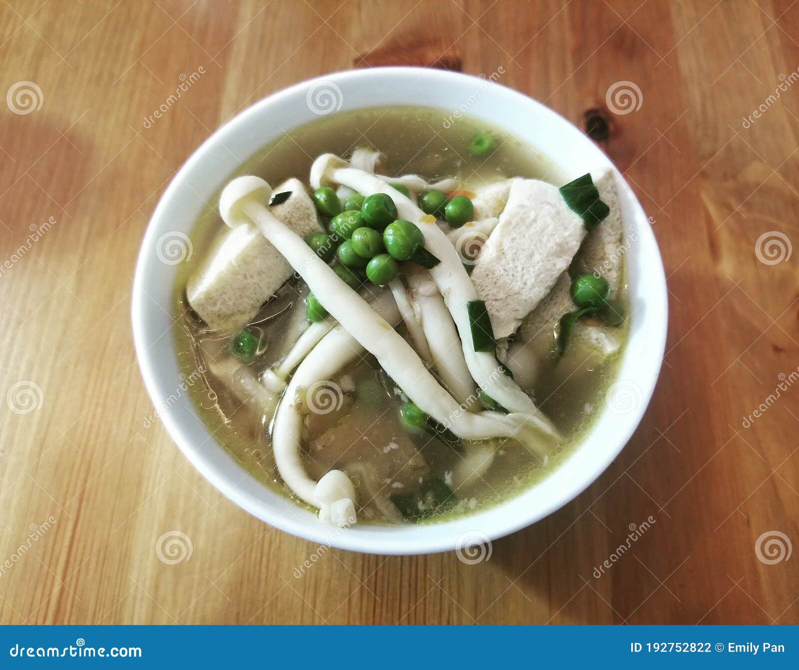 Tufo Pea Mushroom Soup stock photo. Image of vegetable 192752822