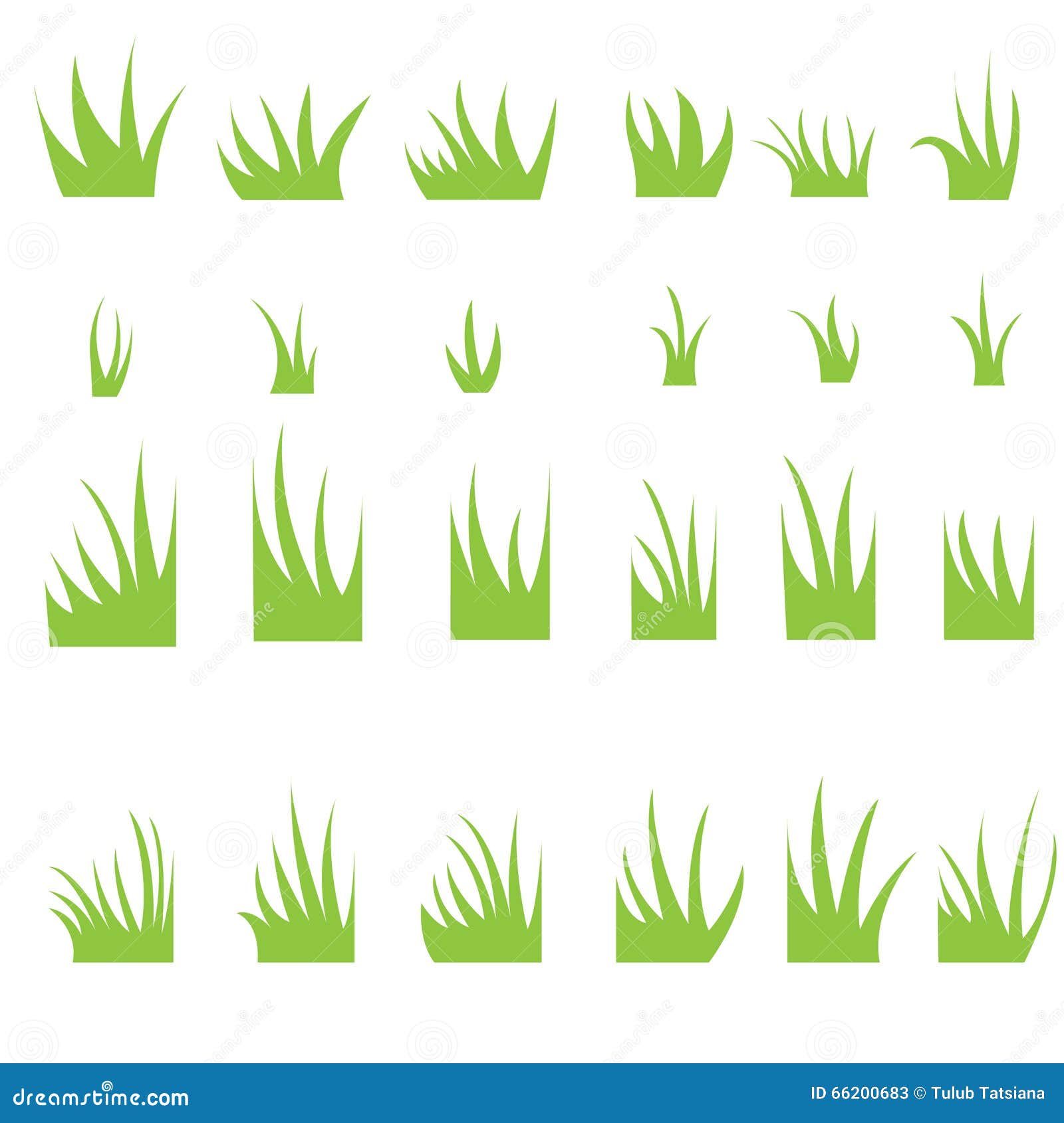 Tufts of grass. Vector illustration.