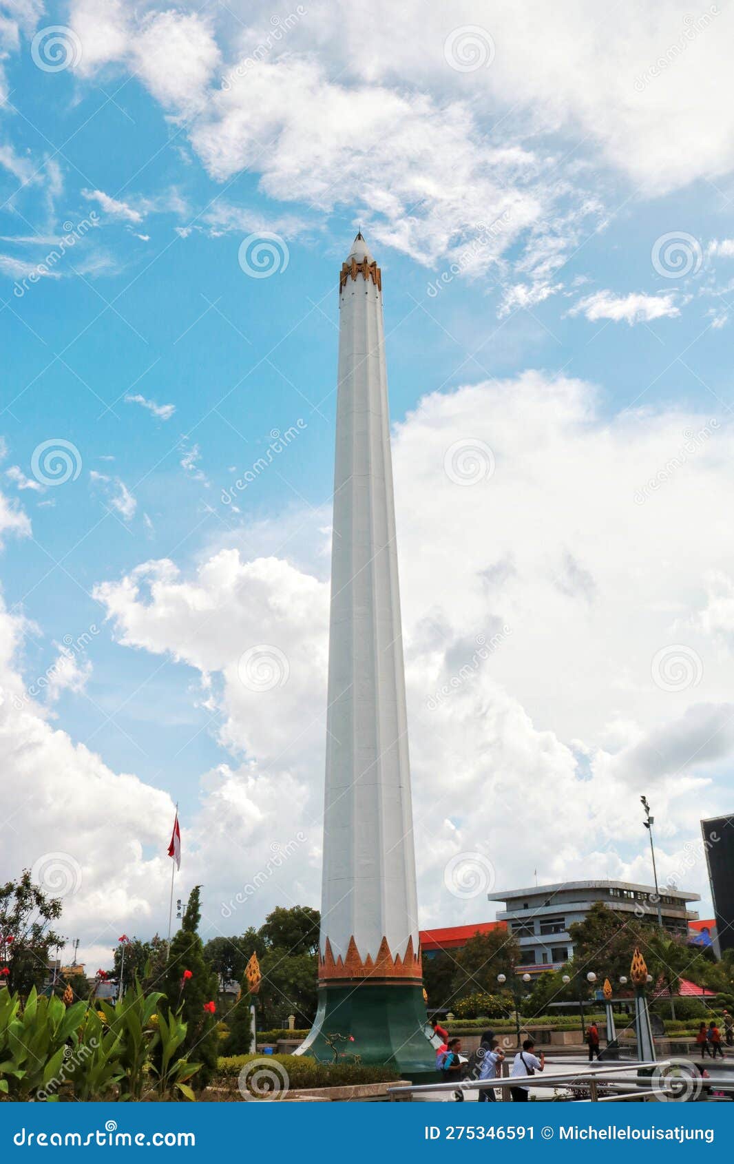 The Tugu Pahlawan Is Landmark Of Surabaya City Royalty-Free Stock Image