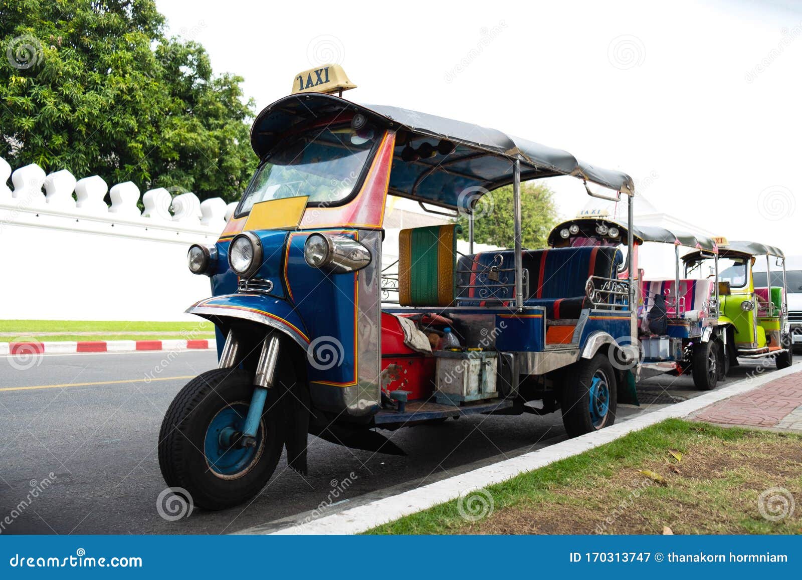 tuktuk a mechanized three-wheeled taxi