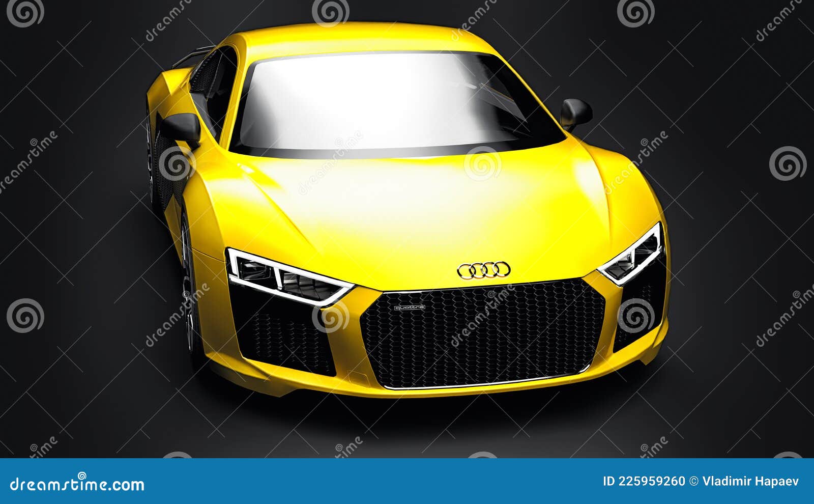 Tula, Russia. May 12, 2021: Audi R8 V10 Quattro 2016 Yellow Luxury Stylish  Super Sport Car On Black Background Editorial Image - Illustration Of  Expensive, Race: 225959260