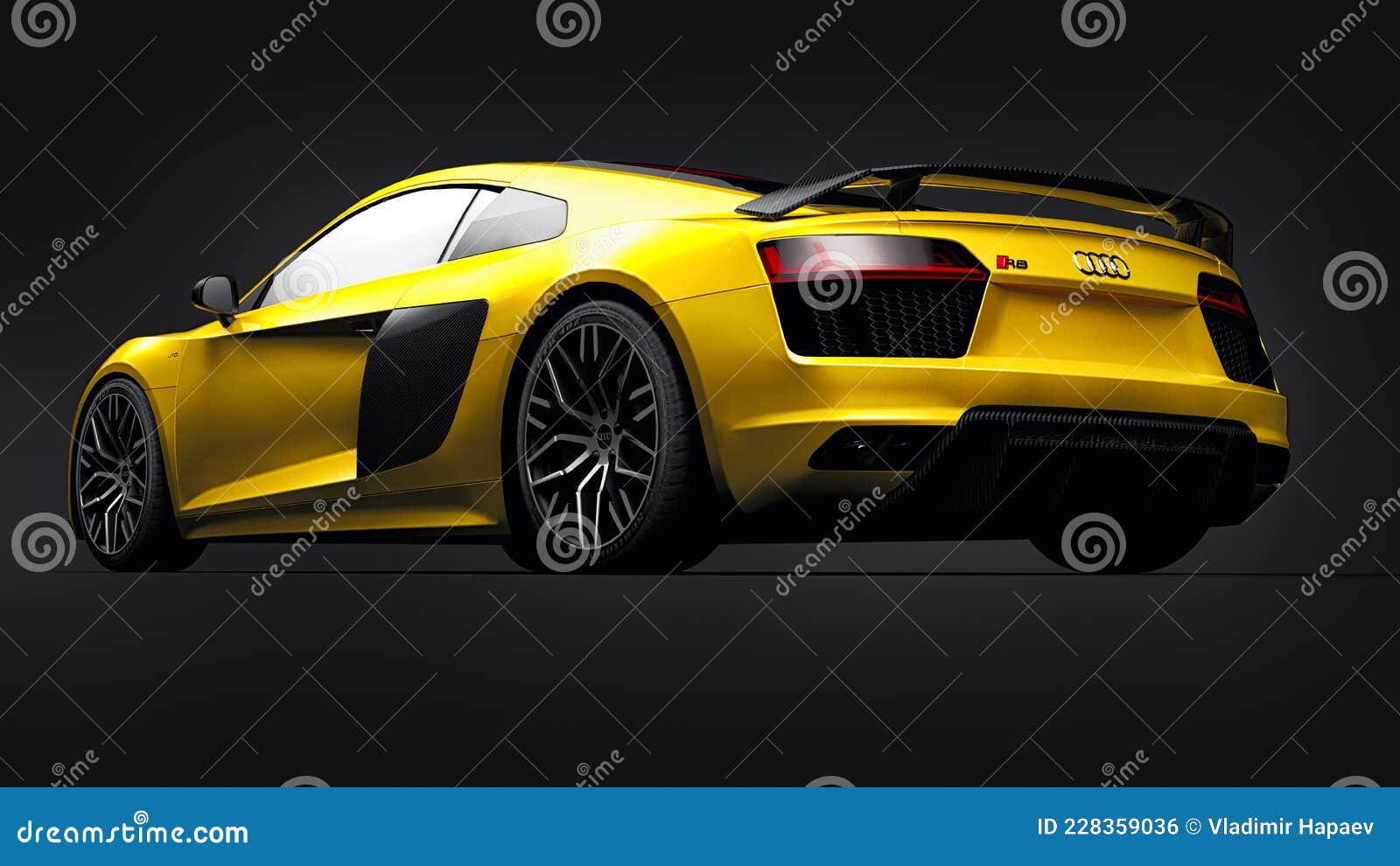 Tula, Russia. May 12, 2021: Audi R8 V10 Quattro 2016 Yellow Luxury Stylish  Super Sport Car On Black Background Editorial Photo - Illustration Of  Drive, Transportation: 228359036