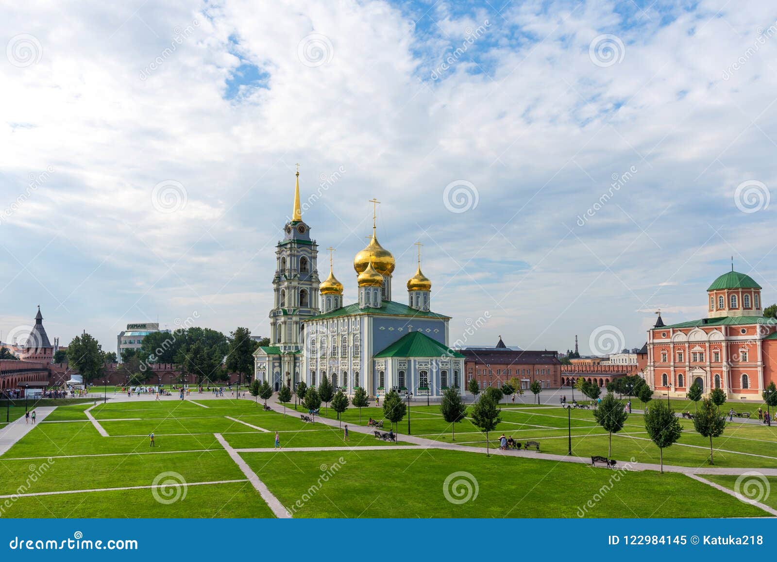 Tula, Russland - Juli 28,2018: Annahme-Kathedrale Und Der Glockenturm