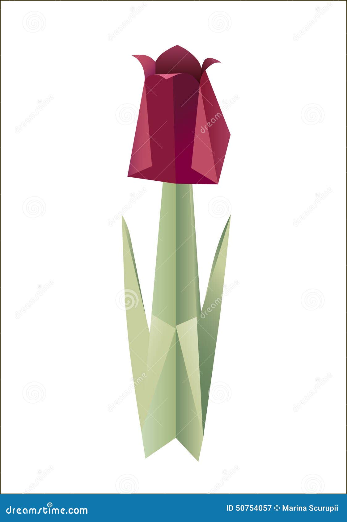 Tulipán De La Papiroflexia Del Vector Stock De Ilustración