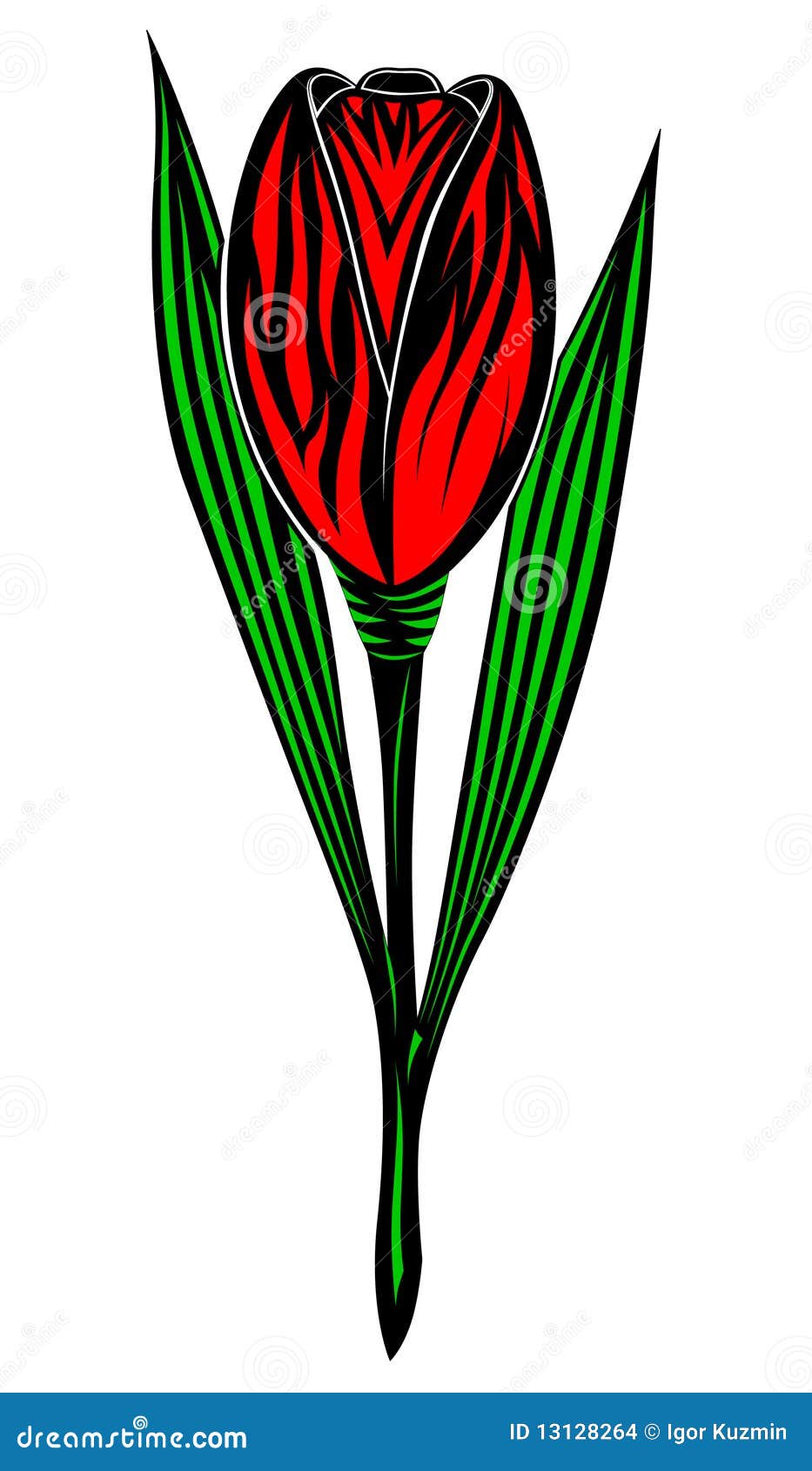 Tulip, tattoo stock vector. Illustration of flora, flower - 13128264