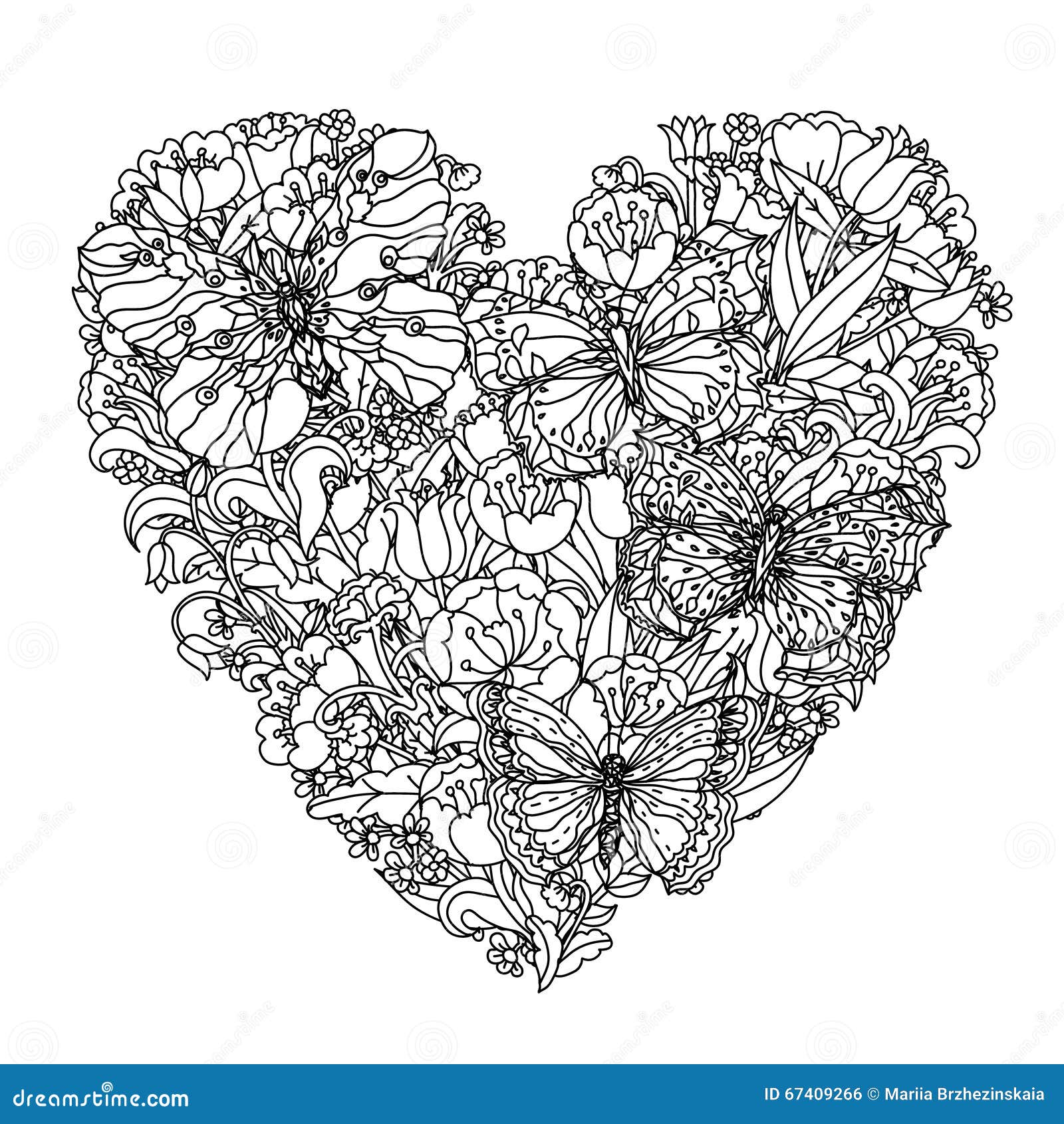 Tulips and butterflies stock vector. Illustration of invitation - 67409266