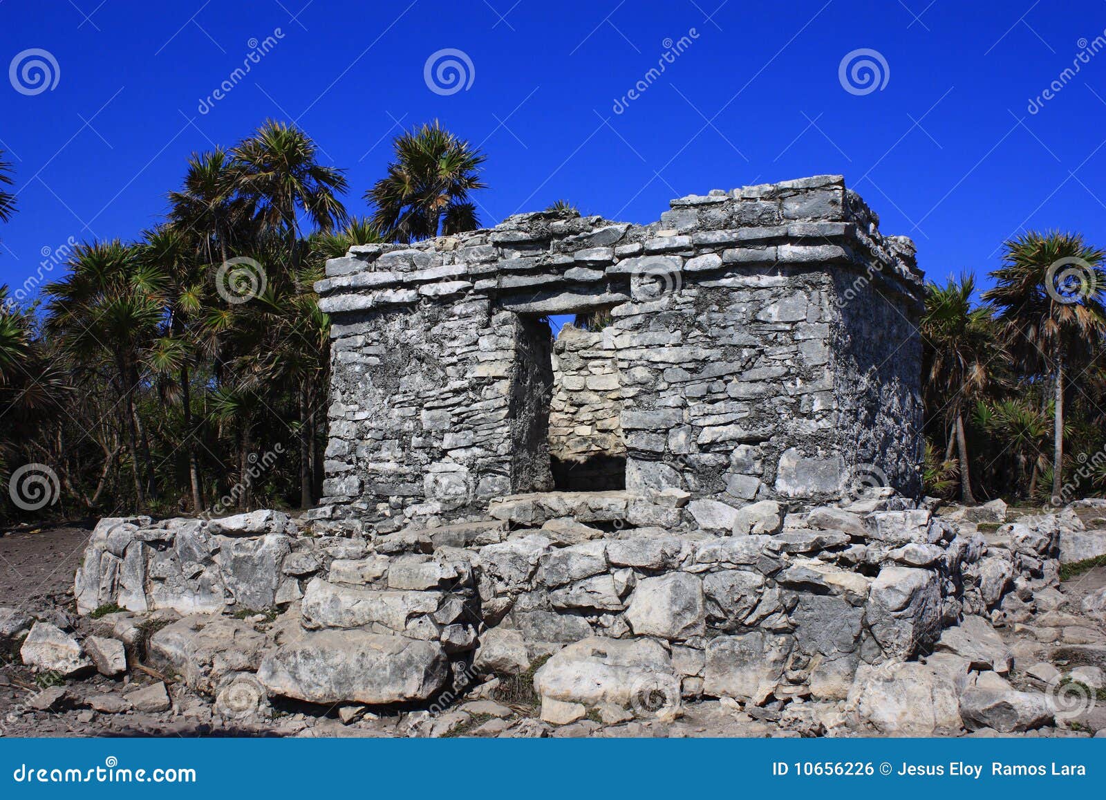 ruins and sea in tulum, quintana roo, mexico