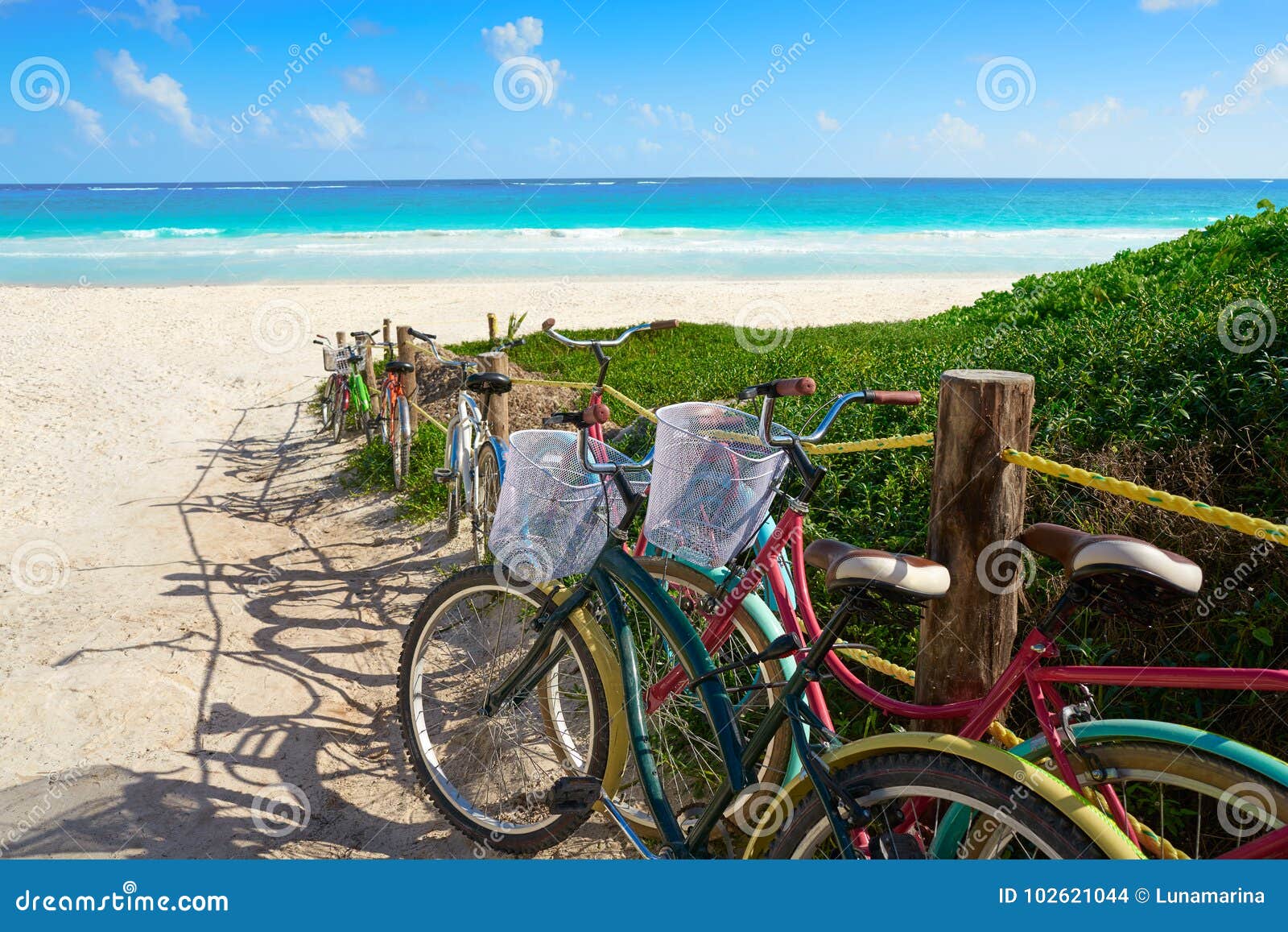 tulum caribbean beach bicycles riviera maya