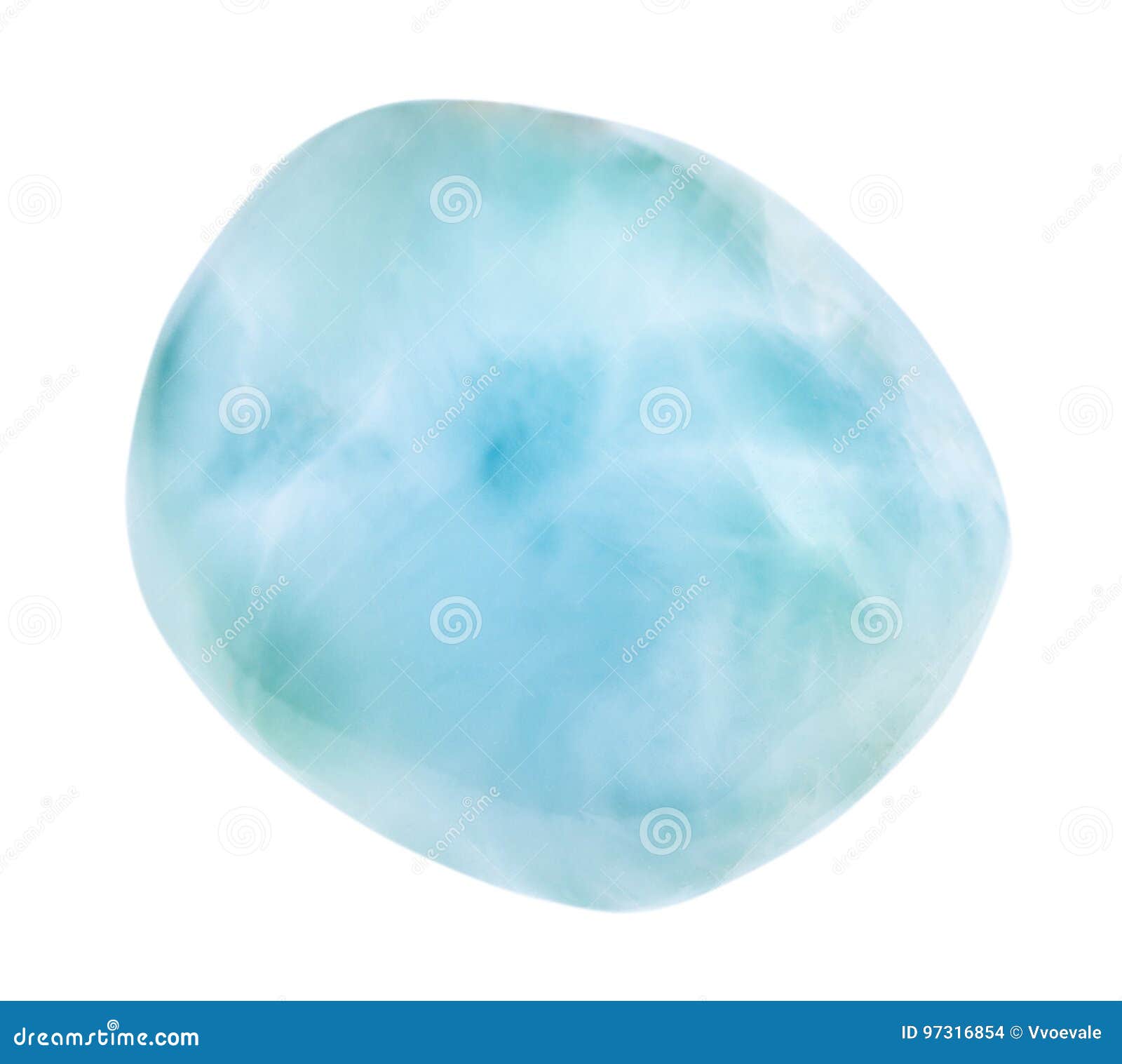 tumbled larimar gem blue pectolite