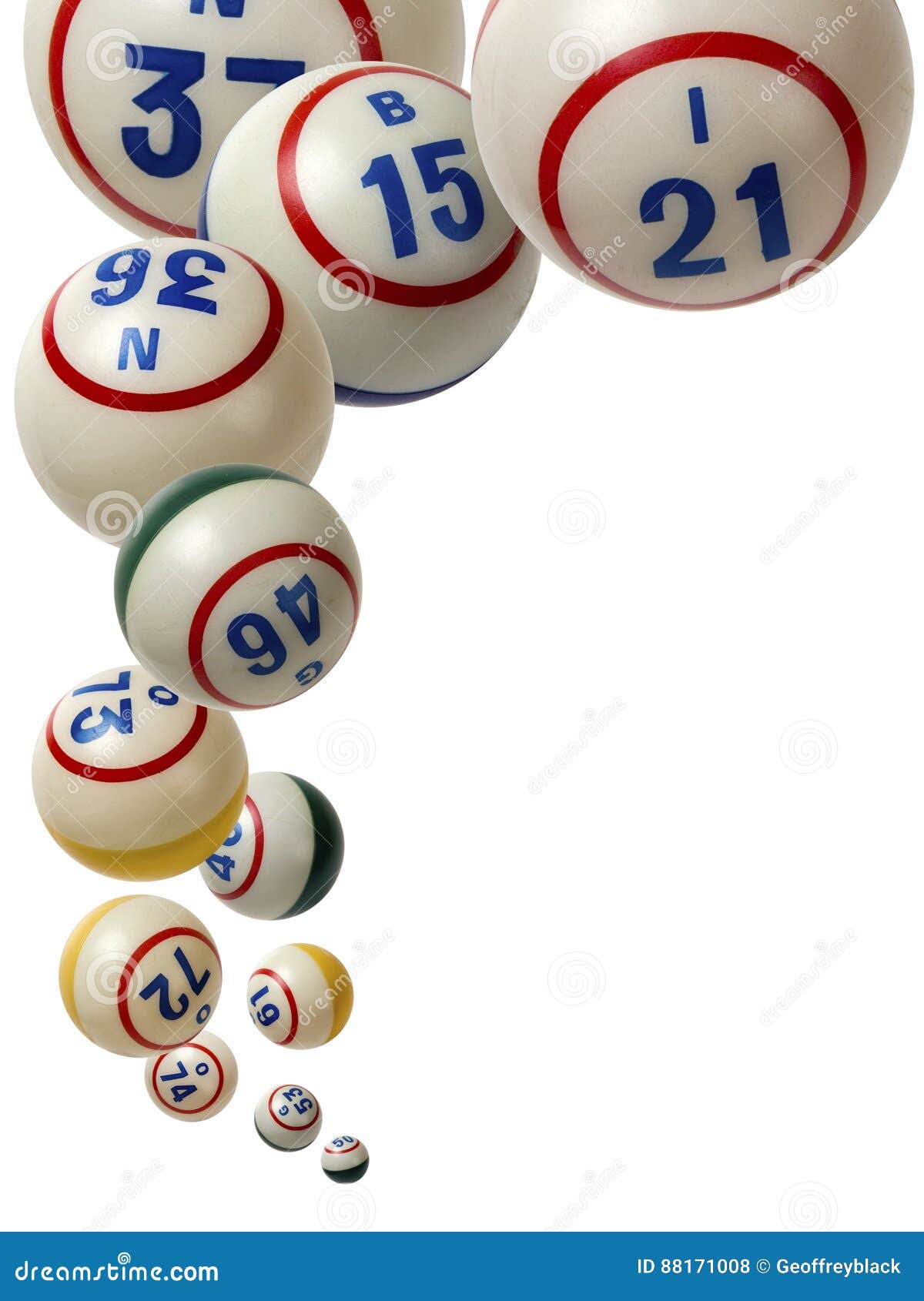Tumbling Bingo Balls stock photo. Image of balls, copy 88171008
