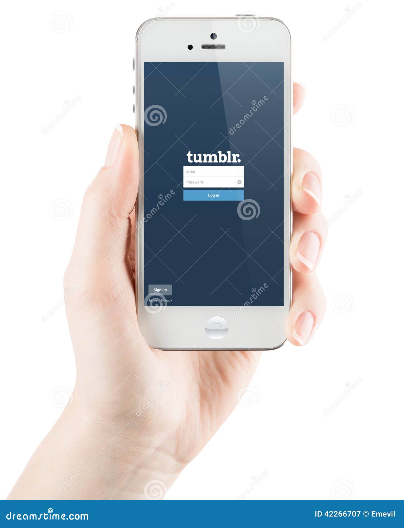 Use tumblr's signup form to login